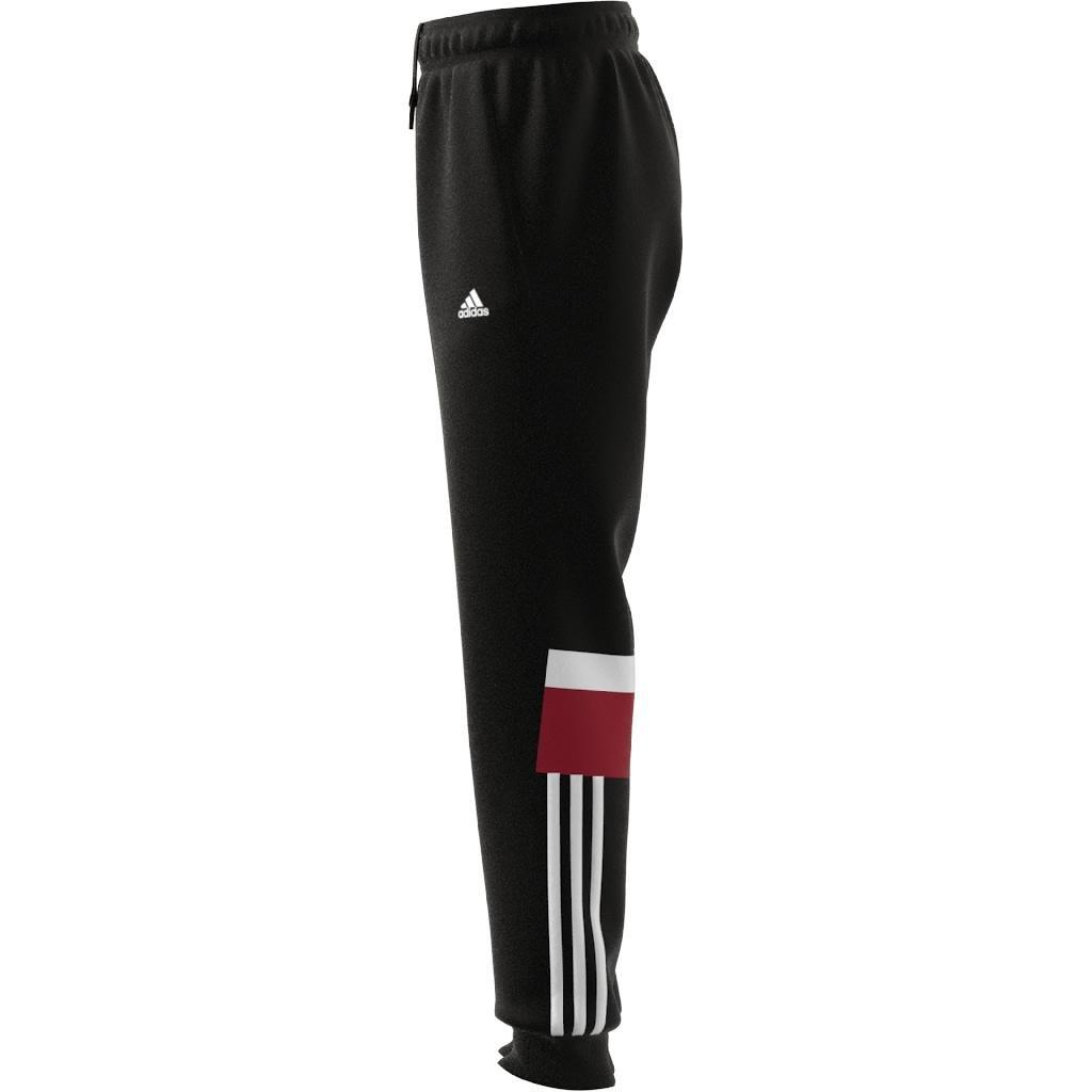 Unisex Kids Tiberio 3-Stripes Colorblock Fleece Joggers, Black, A901_ONE, large image number 8