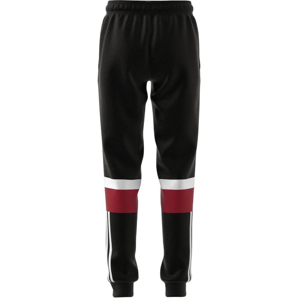 Unisex Kids Tiberio 3-Stripes Colorblock Fleece Joggers, Black, A901_ONE, large image number 10