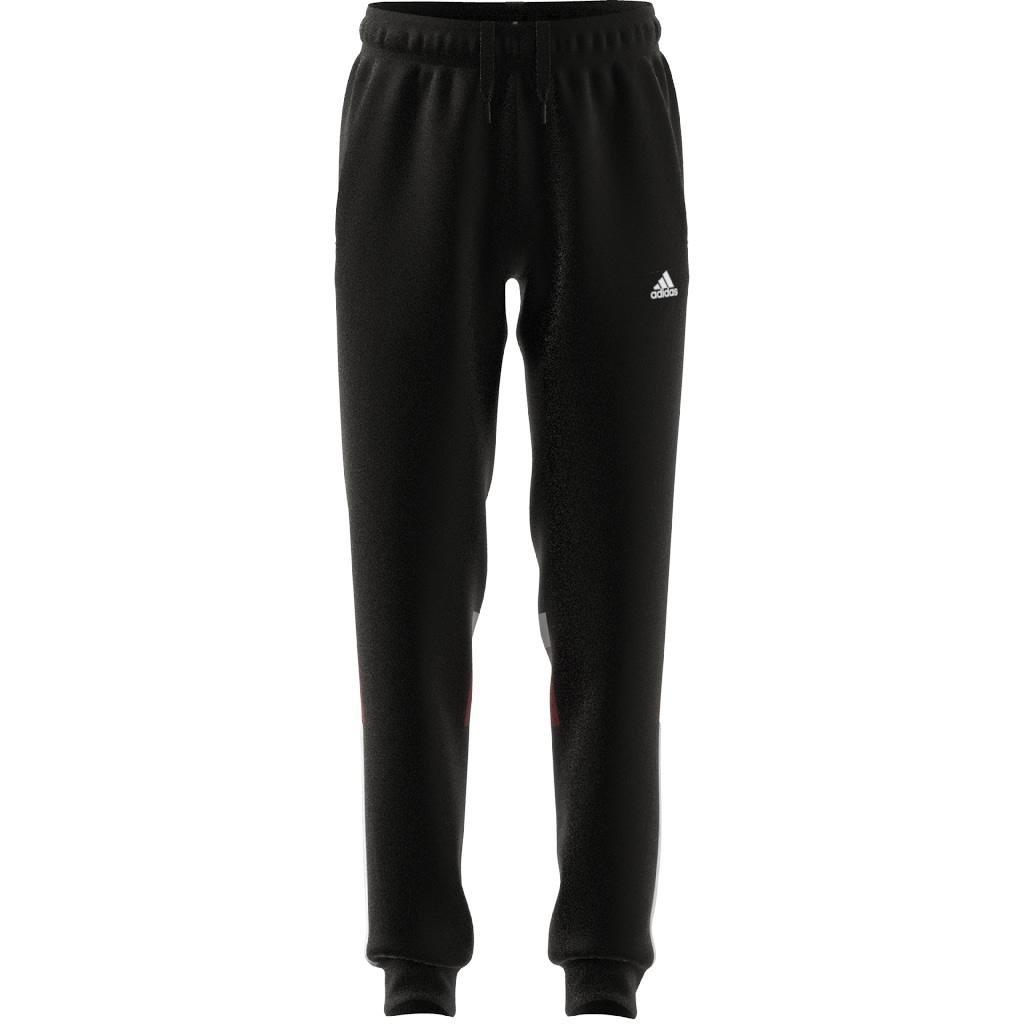 Unisex Kids Tiberio 3-Stripes Colorblock Fleece Joggers, Black, A901_ONE, large image number 12
