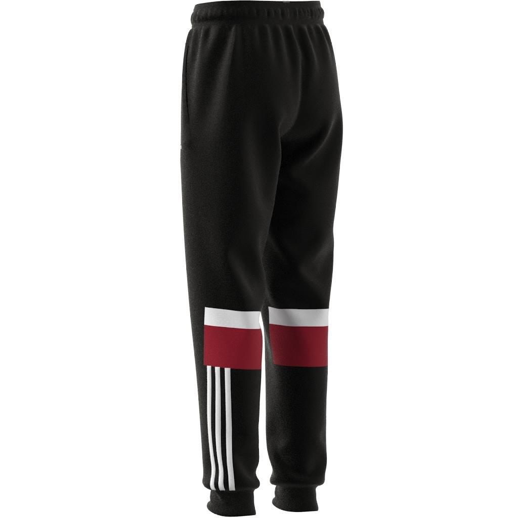 Unisex Kids Tiberio 3-Stripes Colorblock Fleece Joggers, Black, A901_ONE, large image number 13
