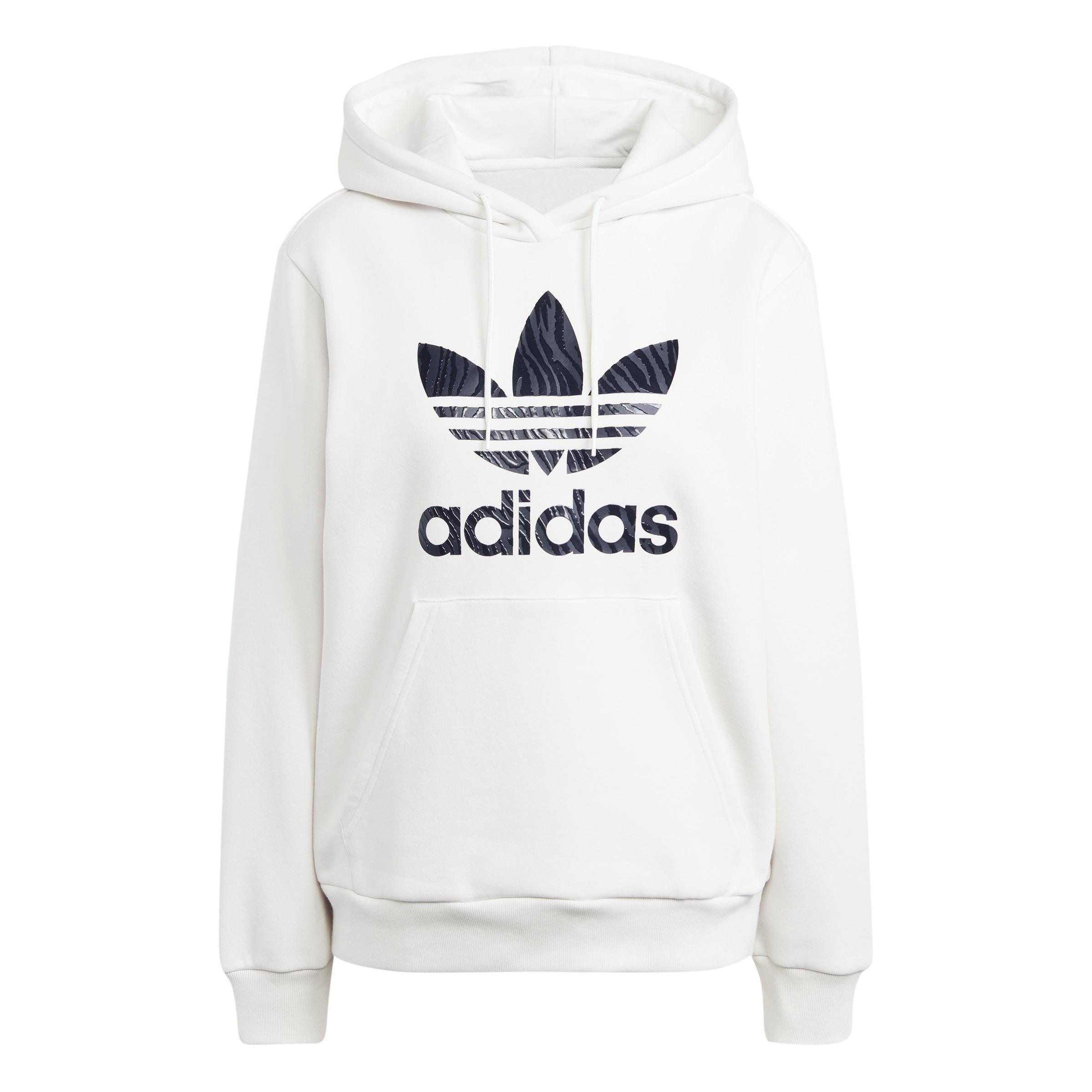 Animal Print Infill Hoodie Cloud, White, A901_ONE, large image number 1