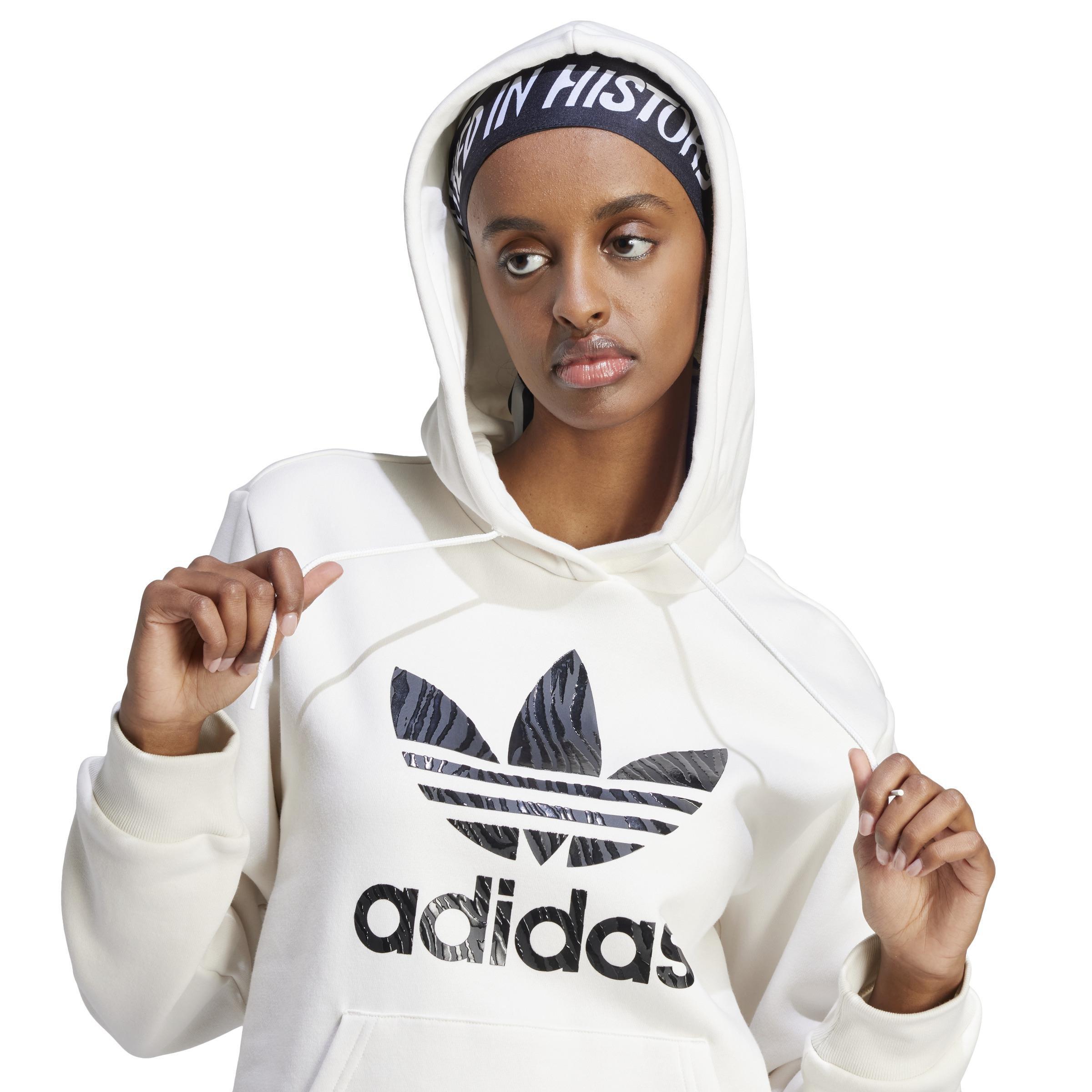 Animal Print Infill Hoodie Cloud, White, A901_ONE, large image number 4