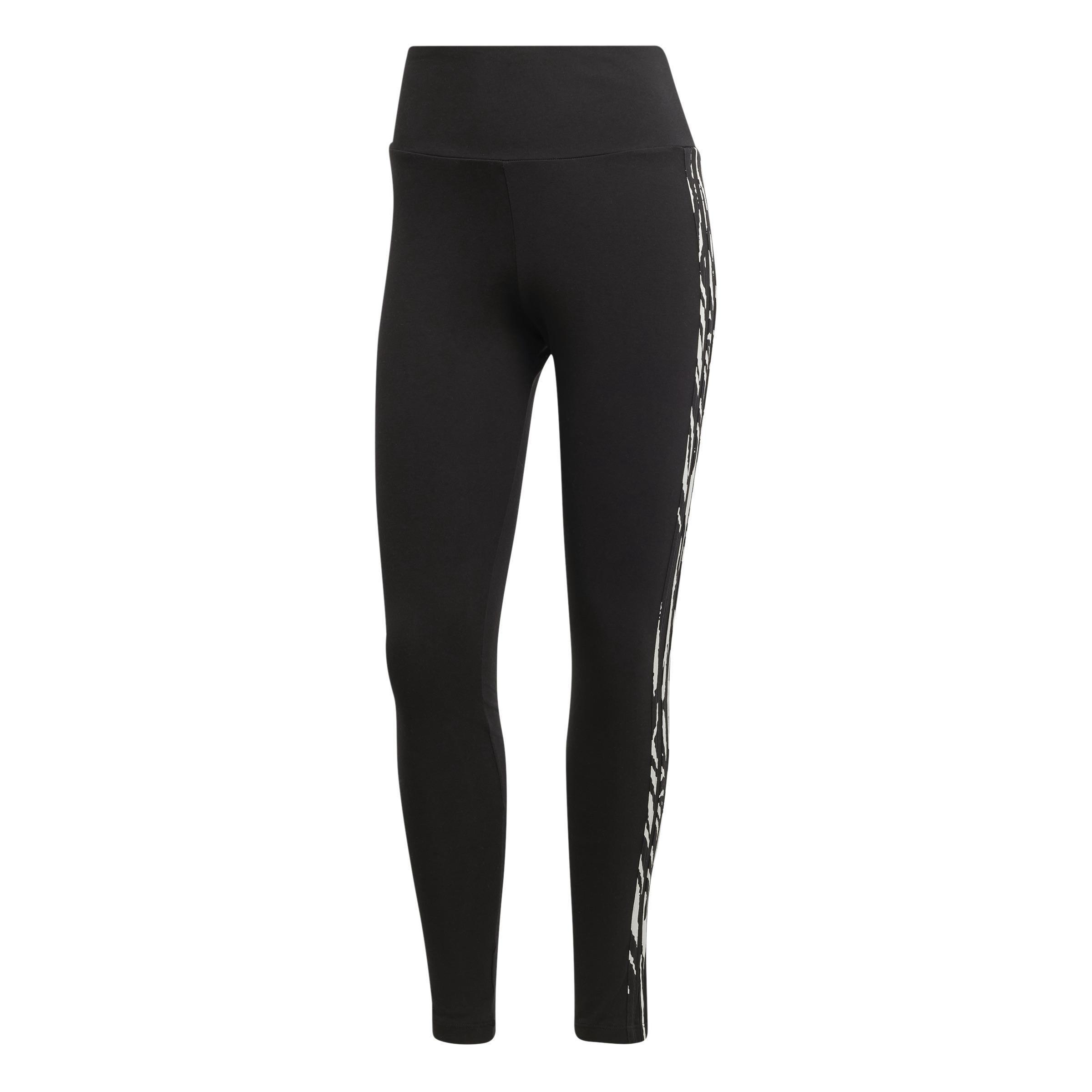 3-Stripes Zebra Animal Infill Leggings, White, A901_ONE, large image number 0