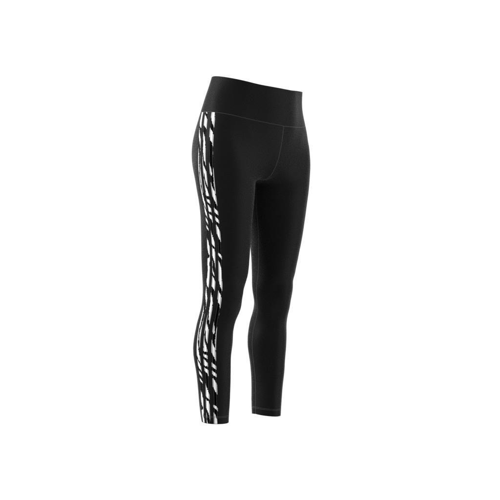 3-Stripes Zebra Animal Infill Leggings, White, A901_ONE, large image number 7