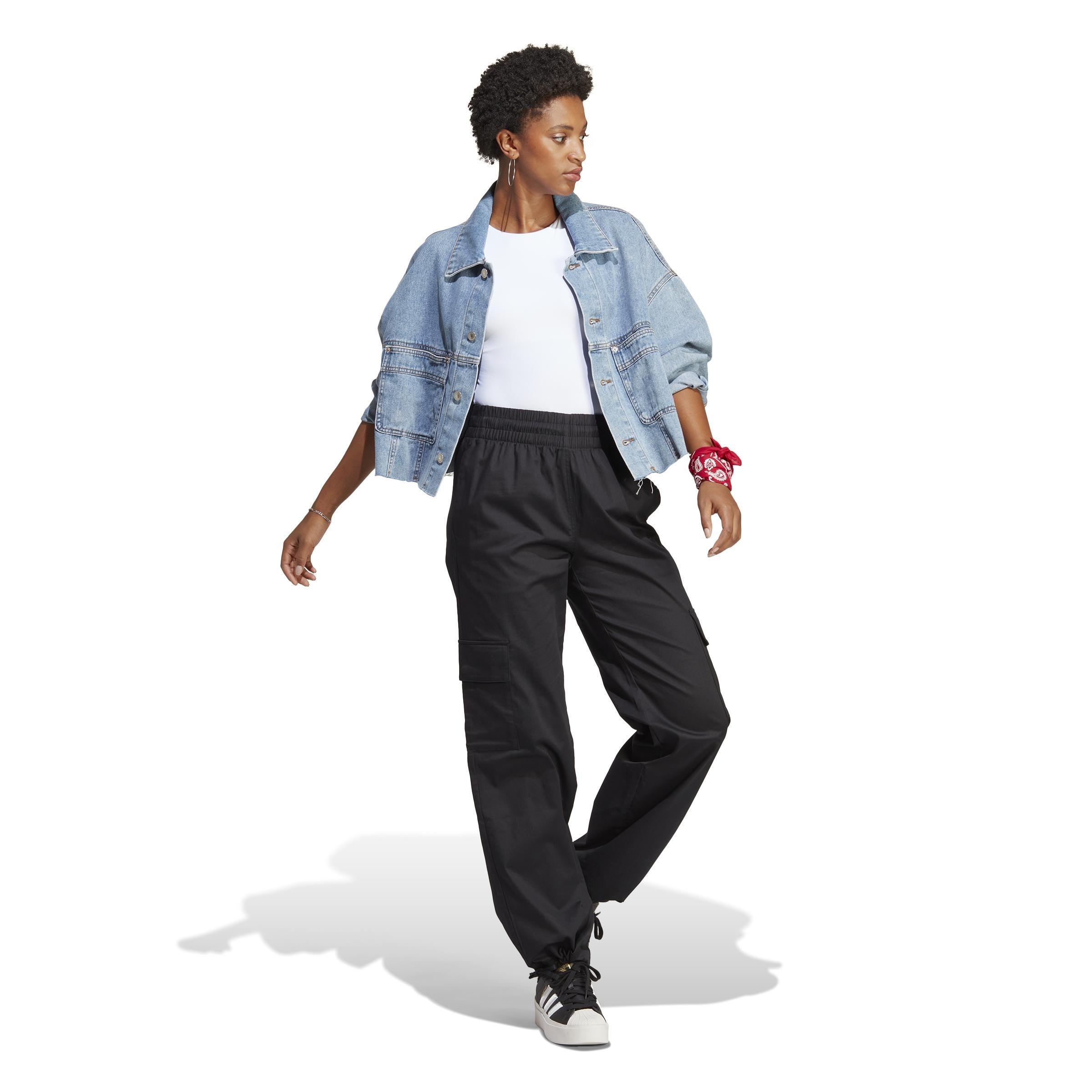 Wide Cargo Trousers, Black, A901_ONE, large image number 5