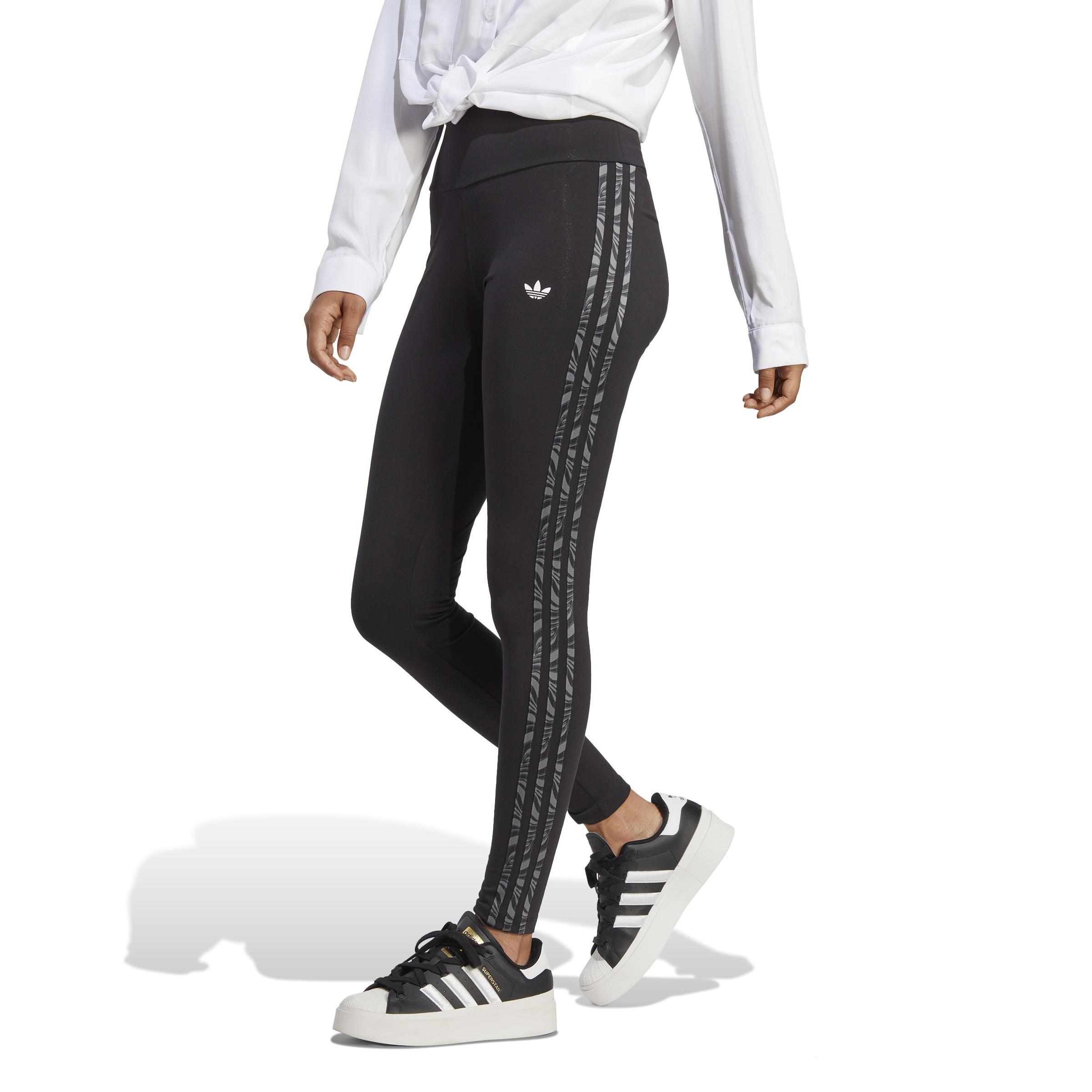Abstract Animal Print Leggings, Black, , large image number 5