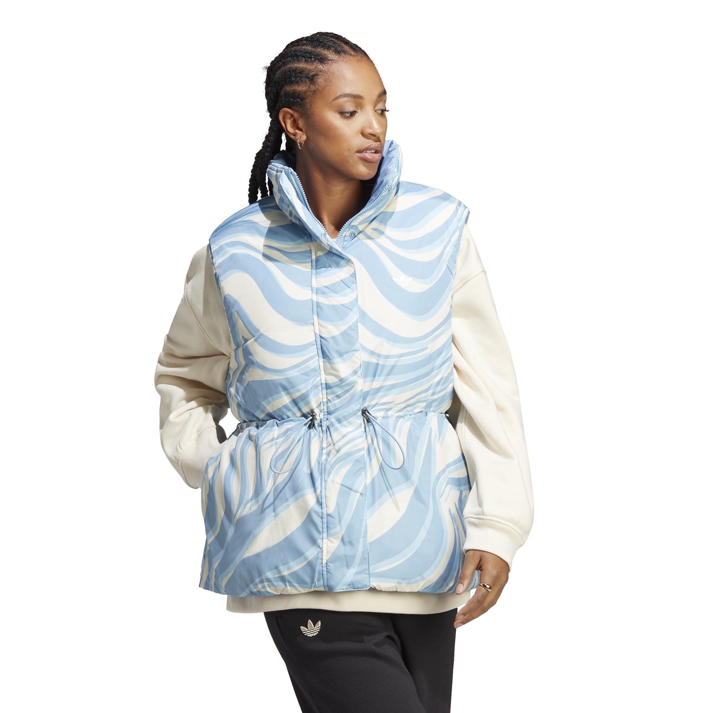 Abstract Animal Print Reversible Vest, Blue, , large image number 2