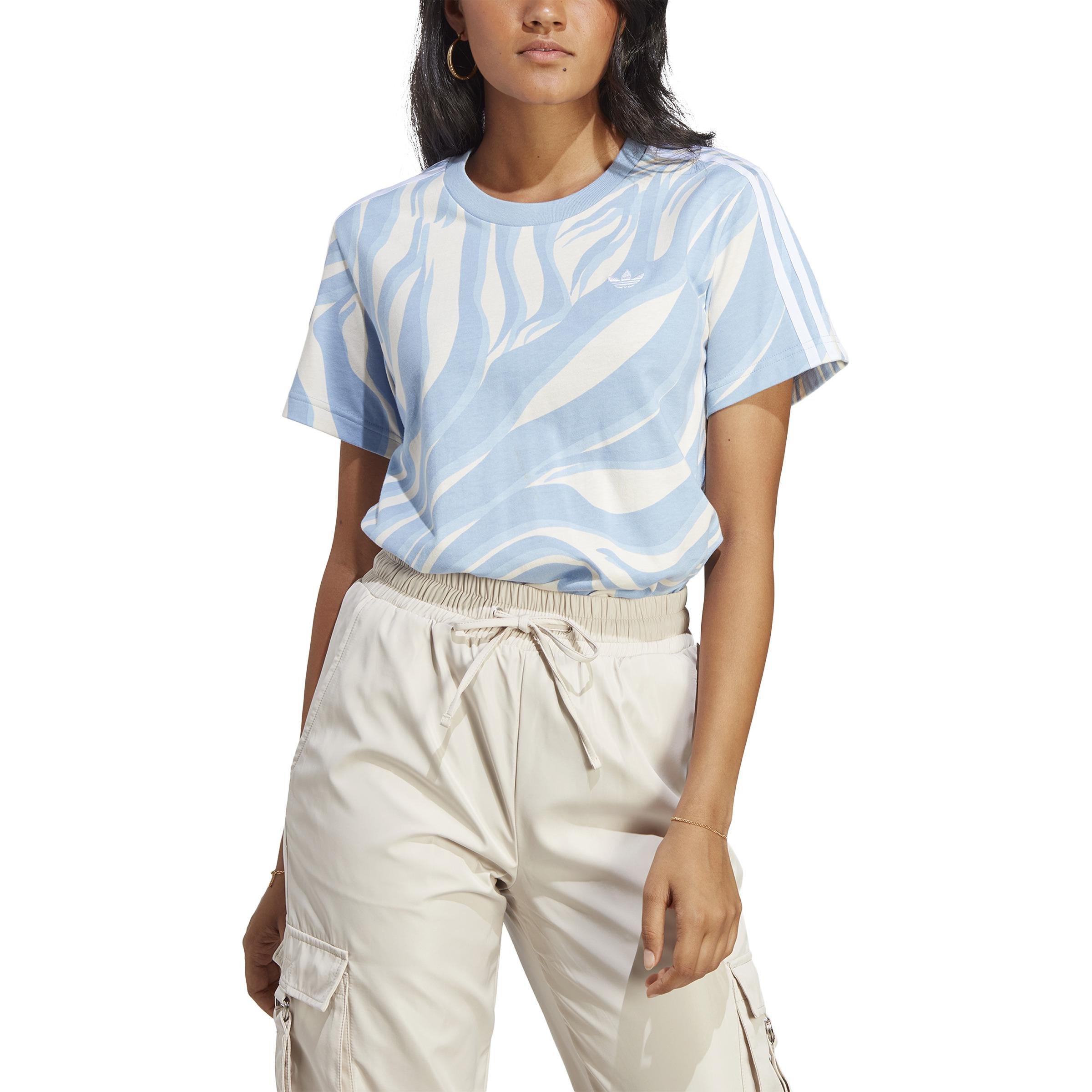 Abstract Allover Animal Print T-Shirt, Blue, A901_ONE, large image number 1