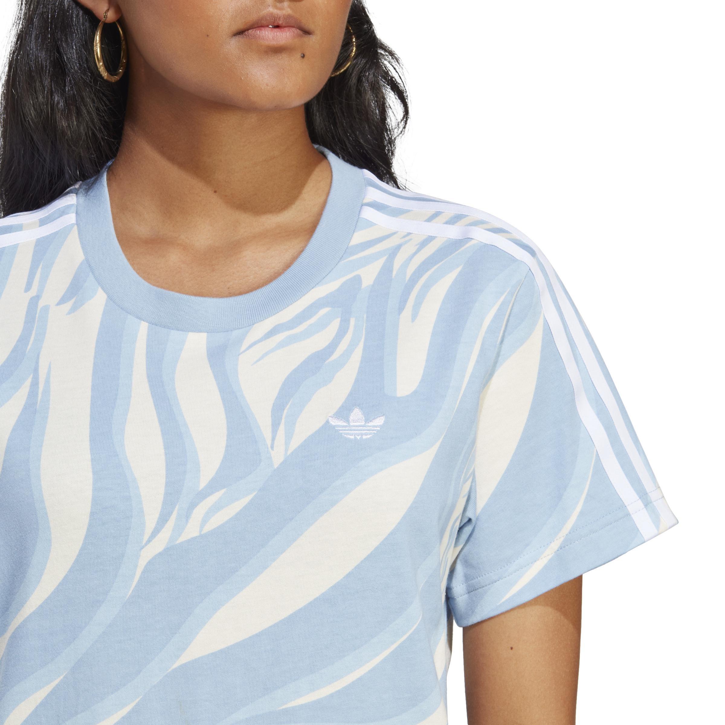 Abstract Allover Animal Print T-Shirt, Blue, A901_ONE, large image number 5