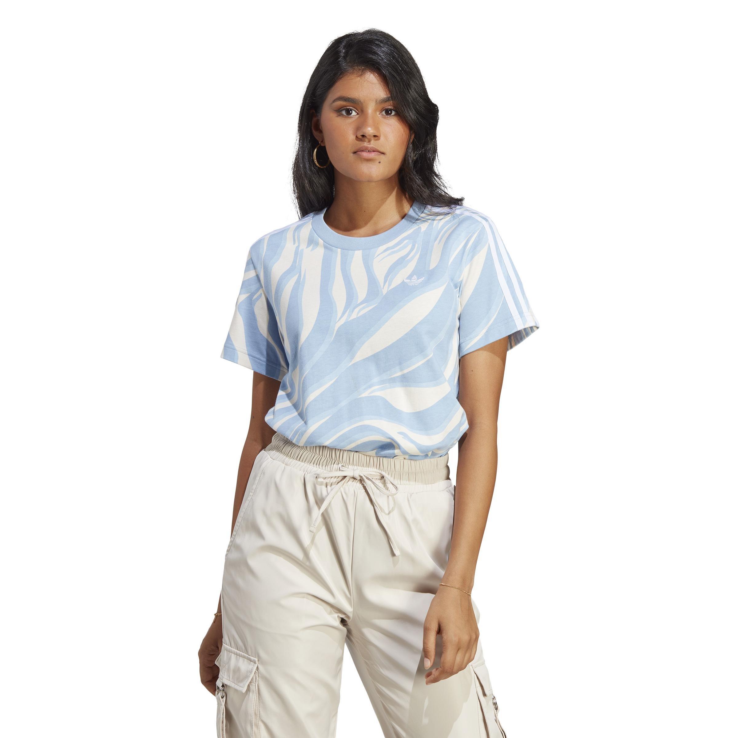 Abstract Allover Animal Print T-Shirt, Blue, A901_ONE, large image number 7