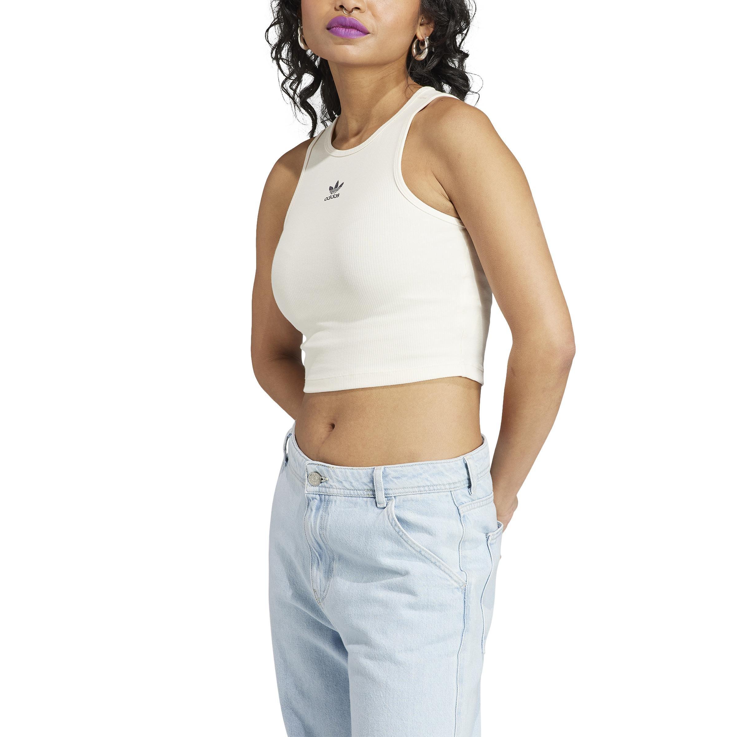 Essentials Rib Tank Top, White, A901_ONE, large image number 1