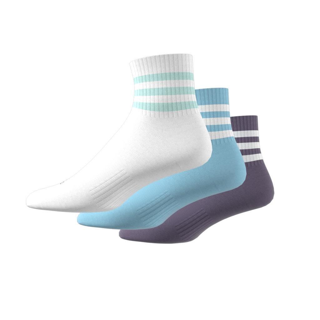 Unisex 3-Stripes Cushioned Sportswear Low-Cut Socks 3 Pairs, Multicolour, A901_ONE, medium
