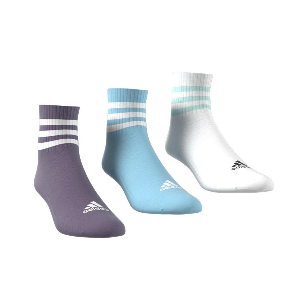 Unisex 3-Stripes Cushioned Sportswear Low-Cut Socks 3 Pairs, Multicolour, A901_ONE, large image number 3