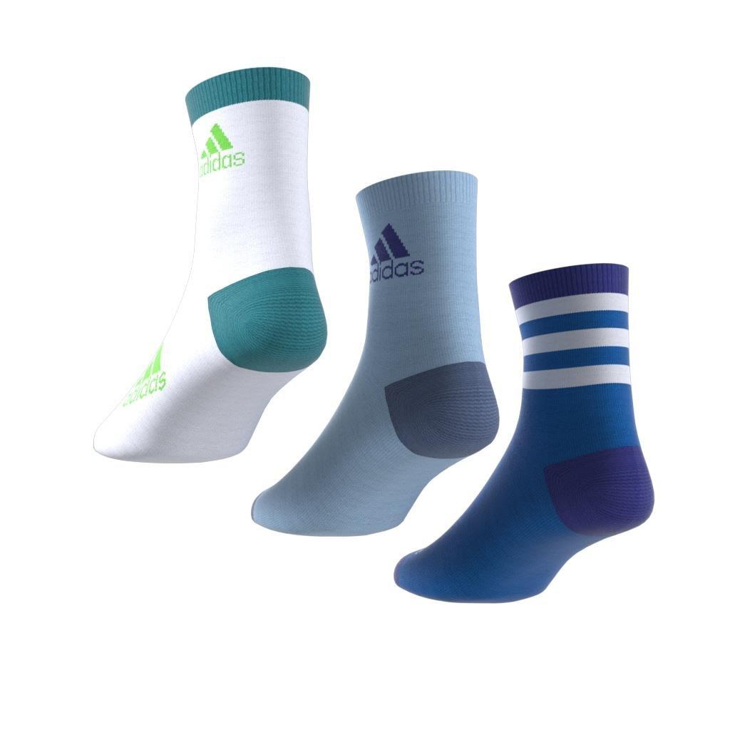 Unisex Kids Graphic Socks 3 Pairs, Blue, , large image number 3
