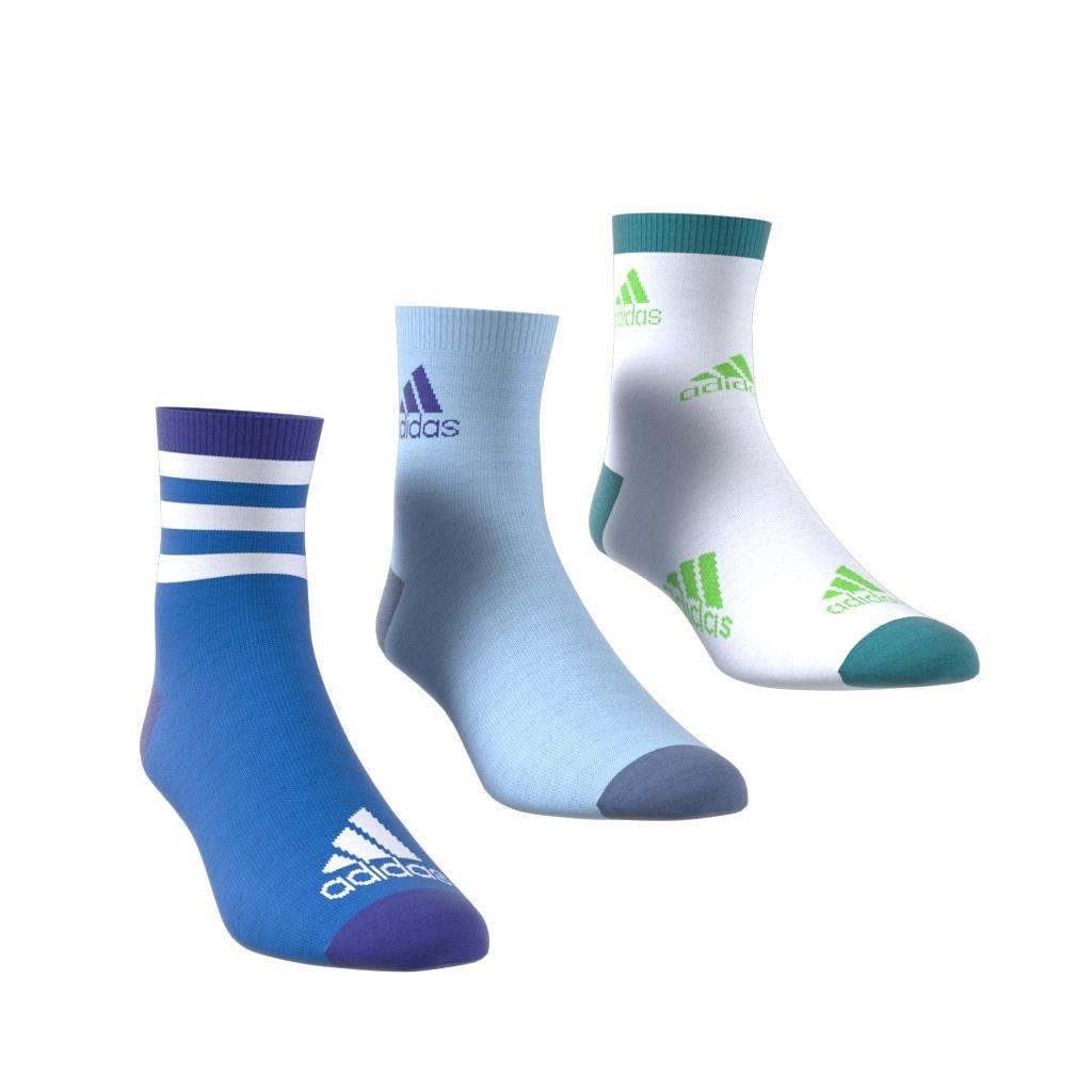 Unisex Kids Graphic Socks 3 Pairs, Blue, , large image number 5