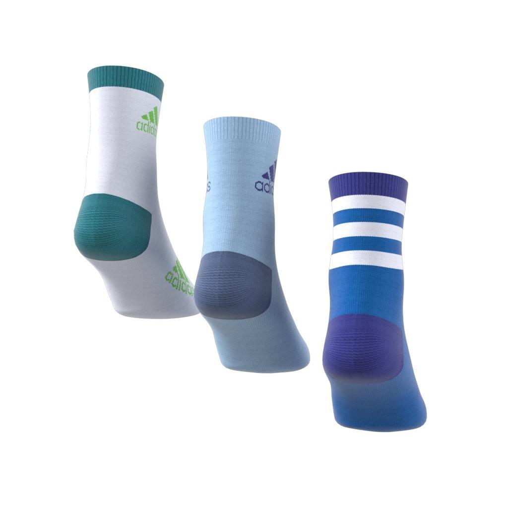 Unisex Kids Graphic Socks 3 Pairs, Blue, , large image number 6