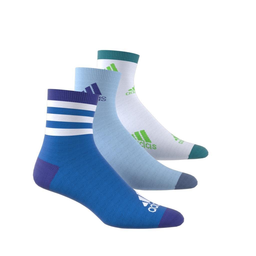 Unisex Kids Graphic Socks 3 Pairs, Blue, , large image number 8