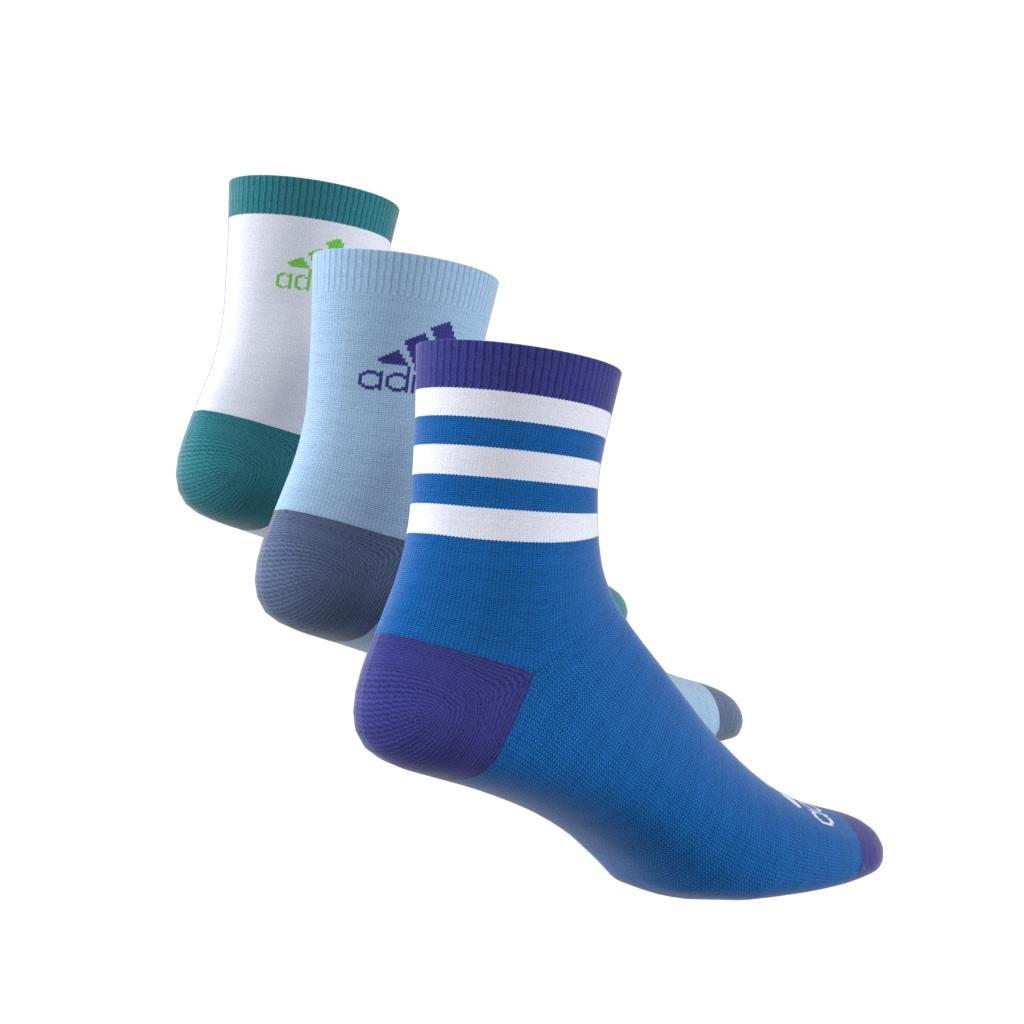 Unisex Kids Graphic Socks 3 Pairs, Blue, , large image number 10