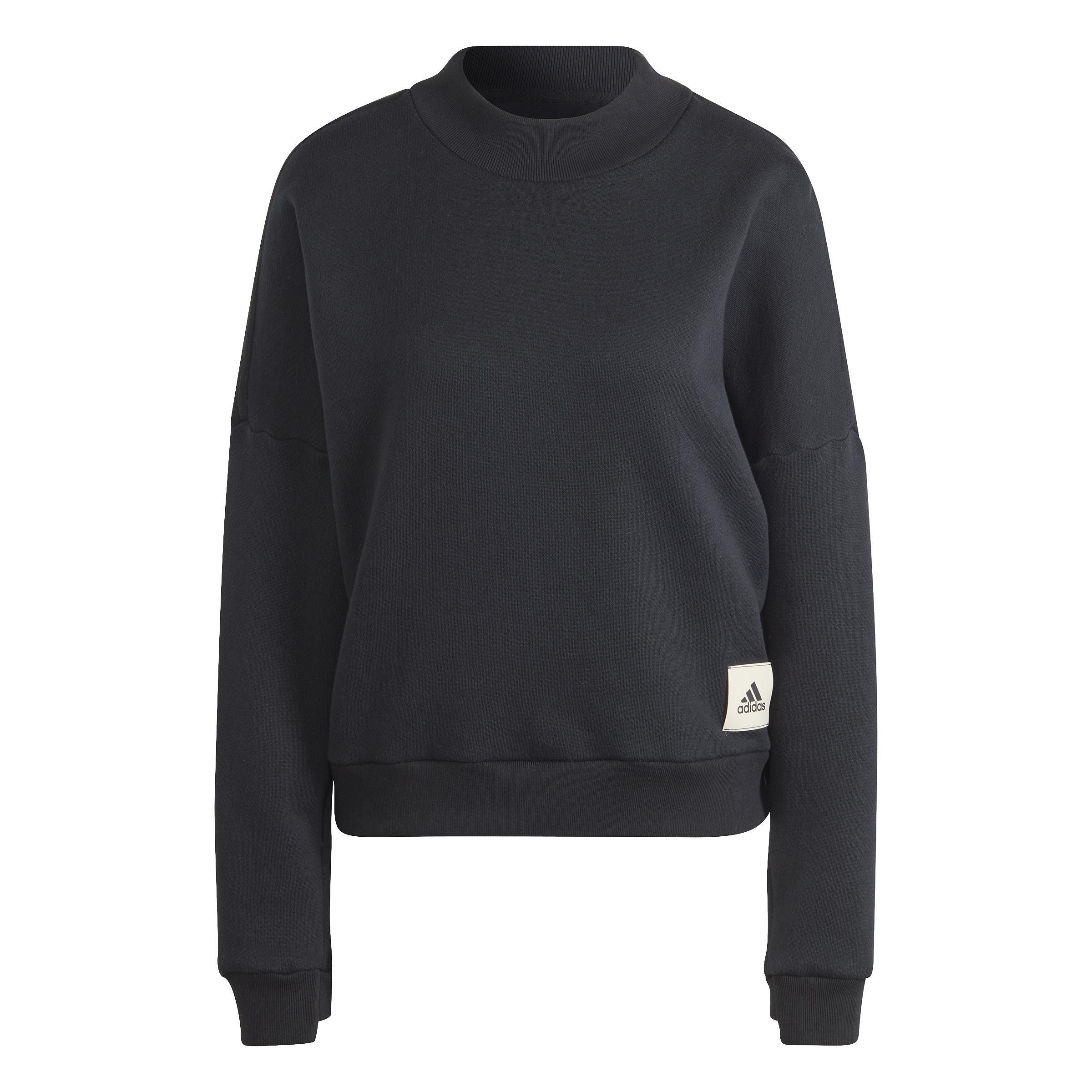 Lounge French Terry Sweatshirt, Black, , large image number 2
