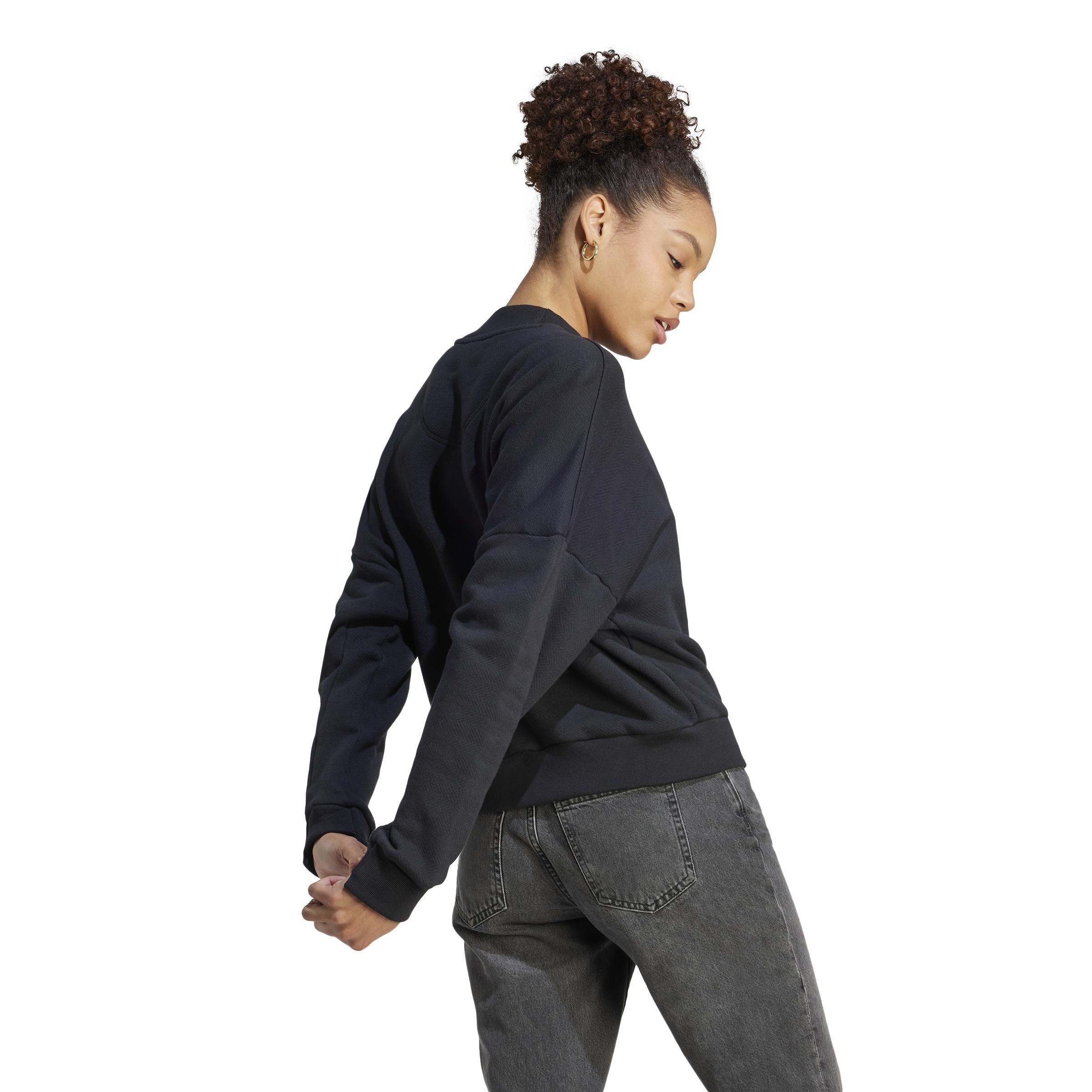 Lounge French Terry Sweatshirt, Black, , large image number 3