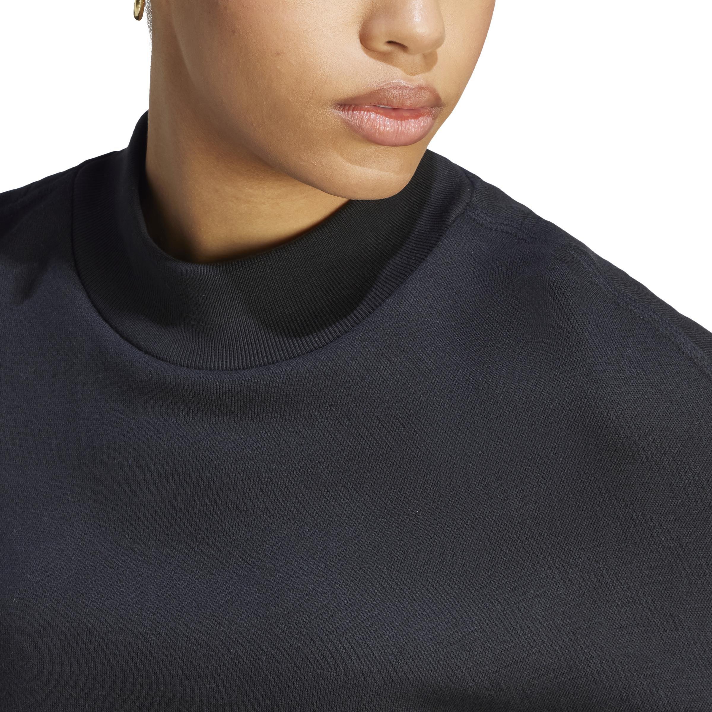 Lounge French Terry Sweatshirt, Black, , large image number 4