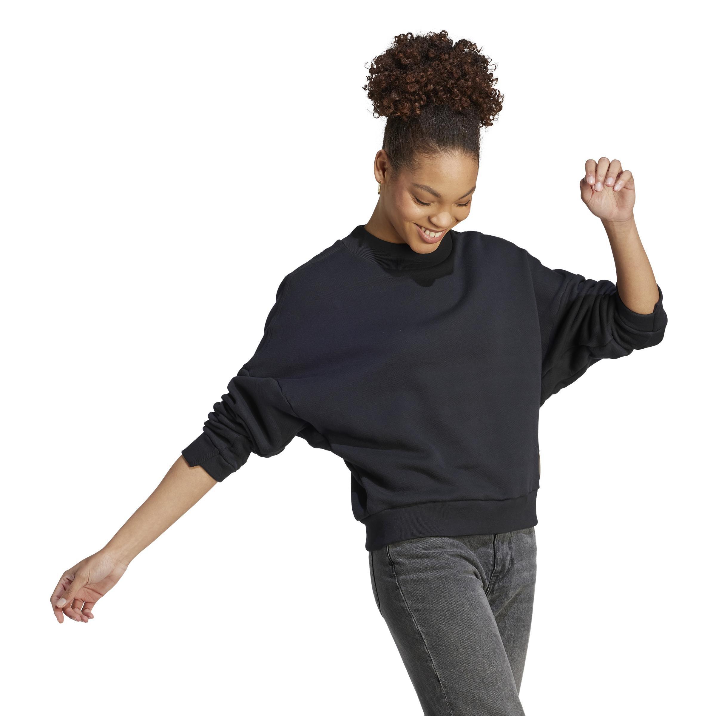 Lounge French Terry Sweatshirt, Black, , large image number 8