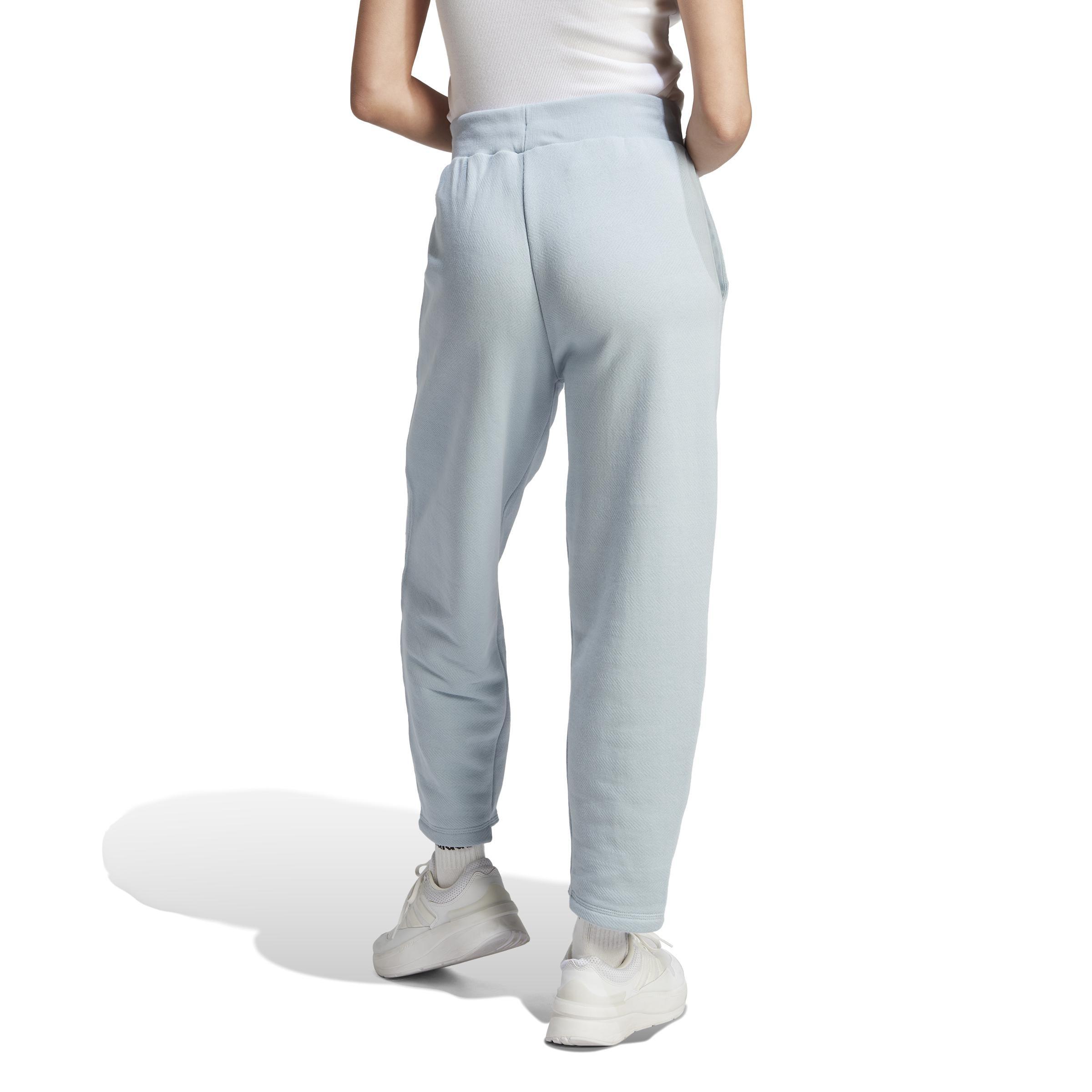 Lounge French Terry Barrel-Leg Pants, Blue, , large image number 2