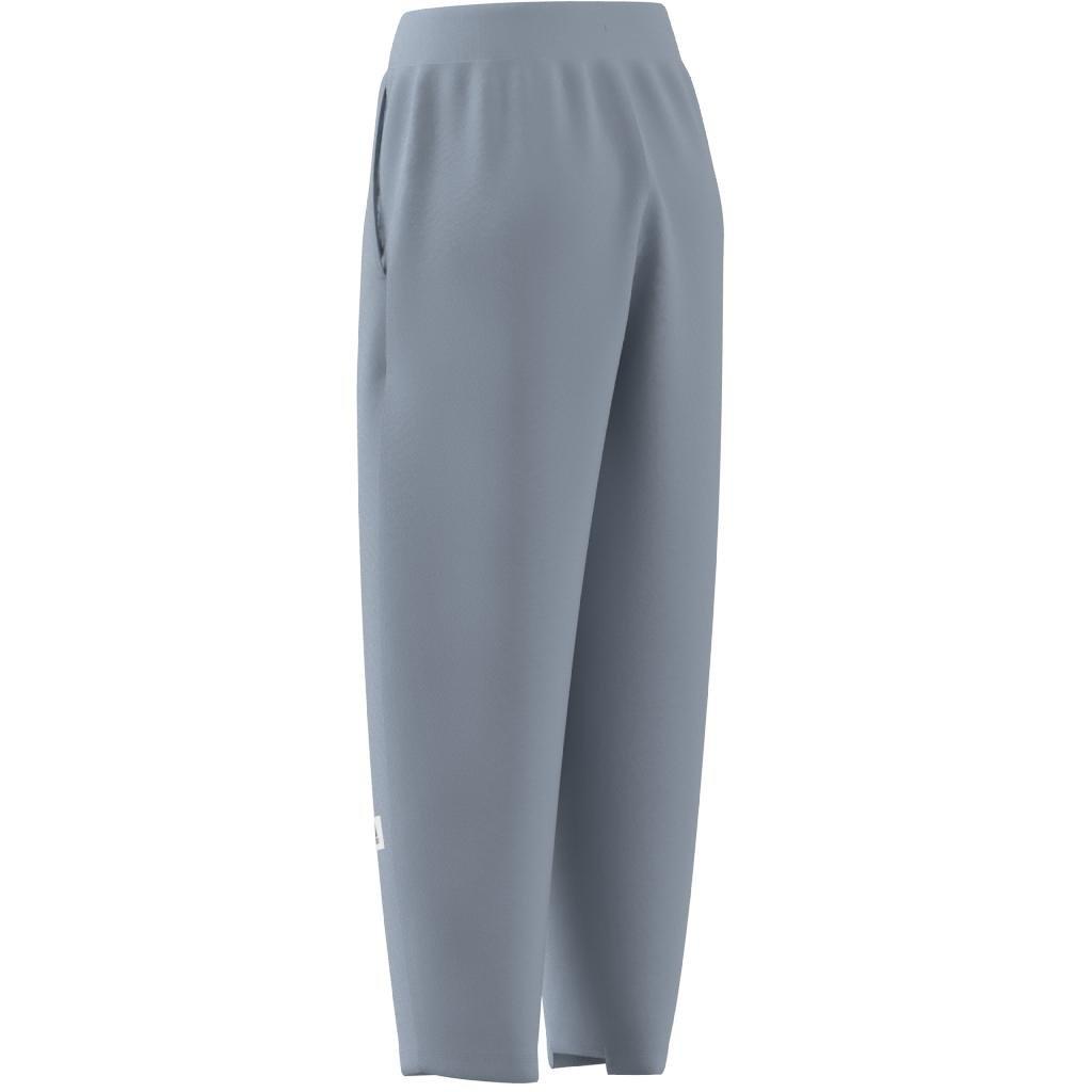 Lounge French Terry Barrel-Leg Pants, Blue, , large image number 9