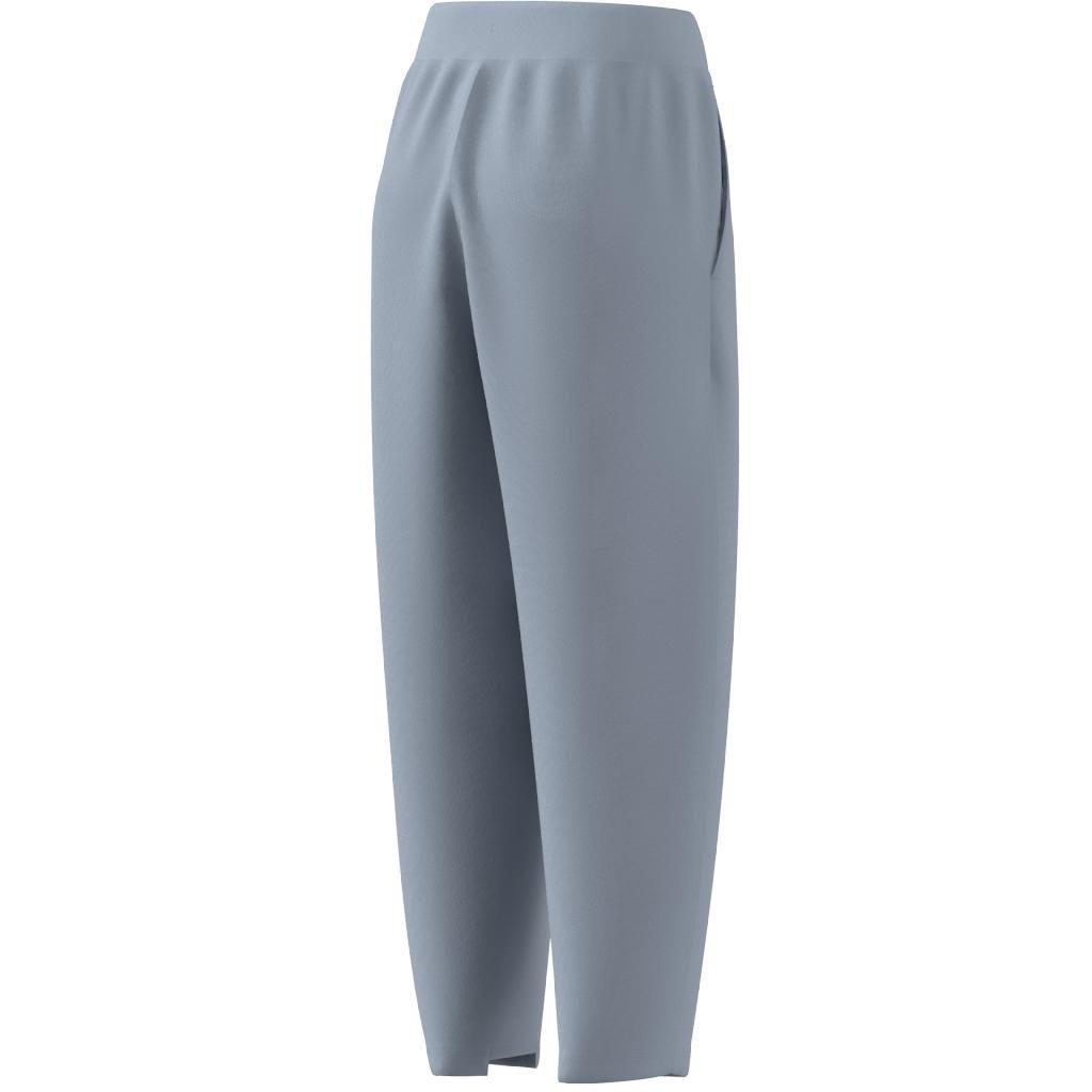 Lounge French Terry Barrel-Leg Pants, Blue, , large image number 11