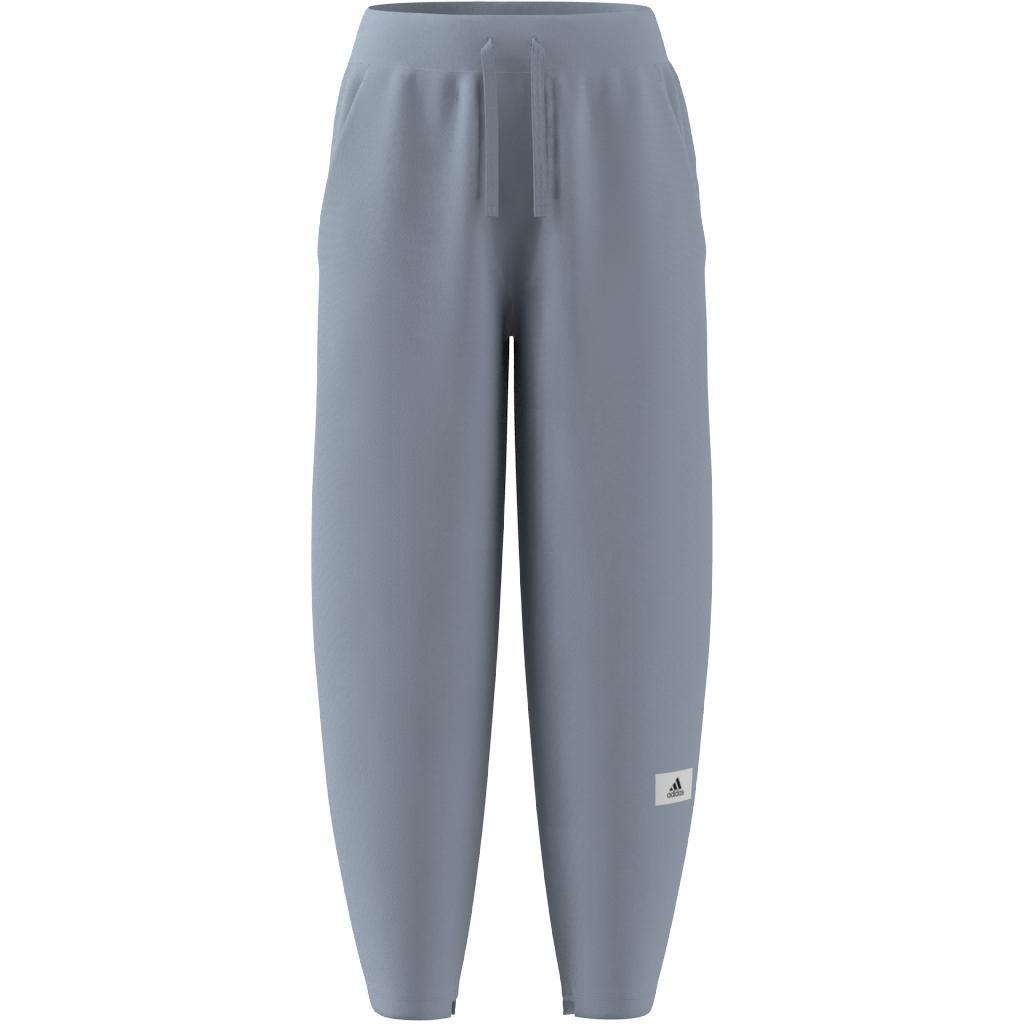 Lounge French Terry Barrel-Leg Pants, Blue, , large image number 12