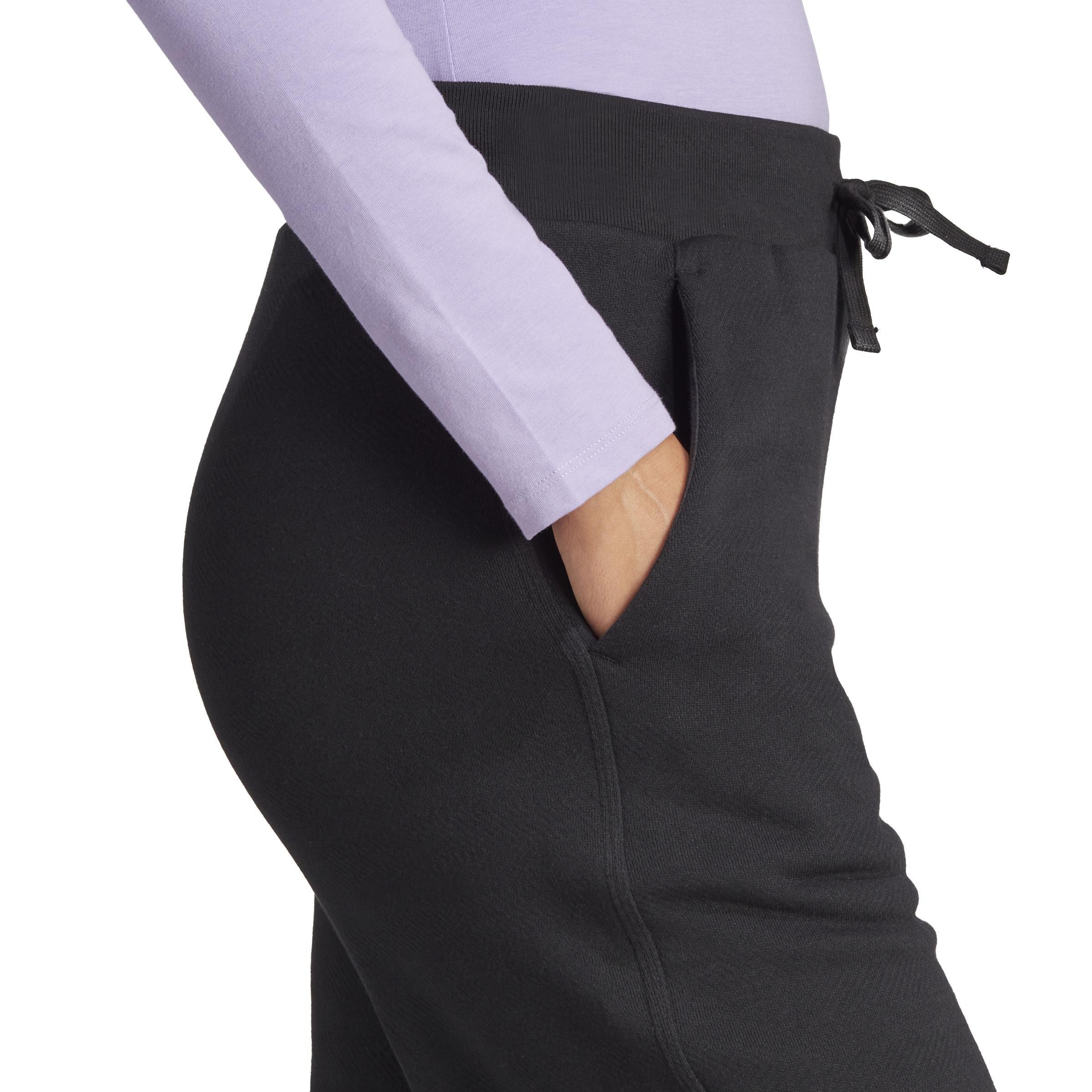 Lounge French Terry Barrel-Leg Pants, Black, , large image number 4