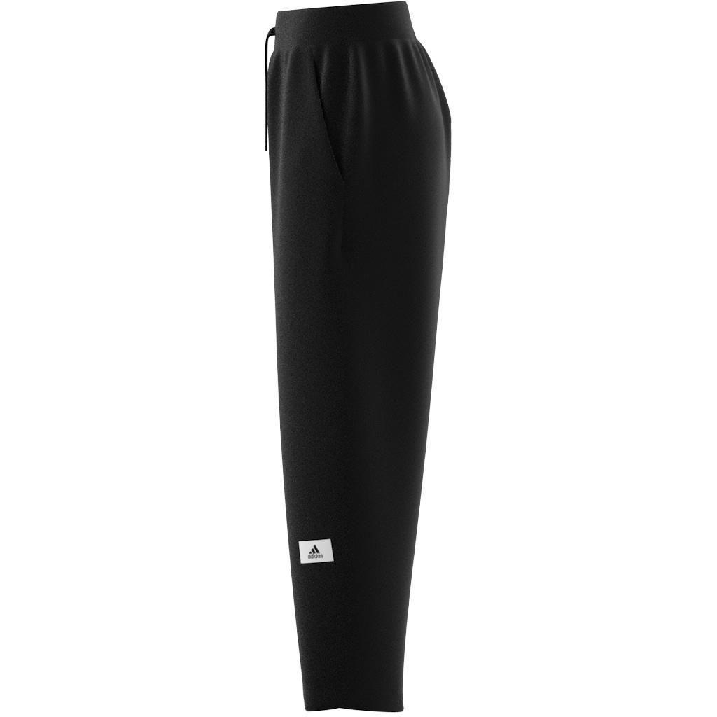 Lounge French Terry Barrel-Leg Pants, Black, , large image number 8
