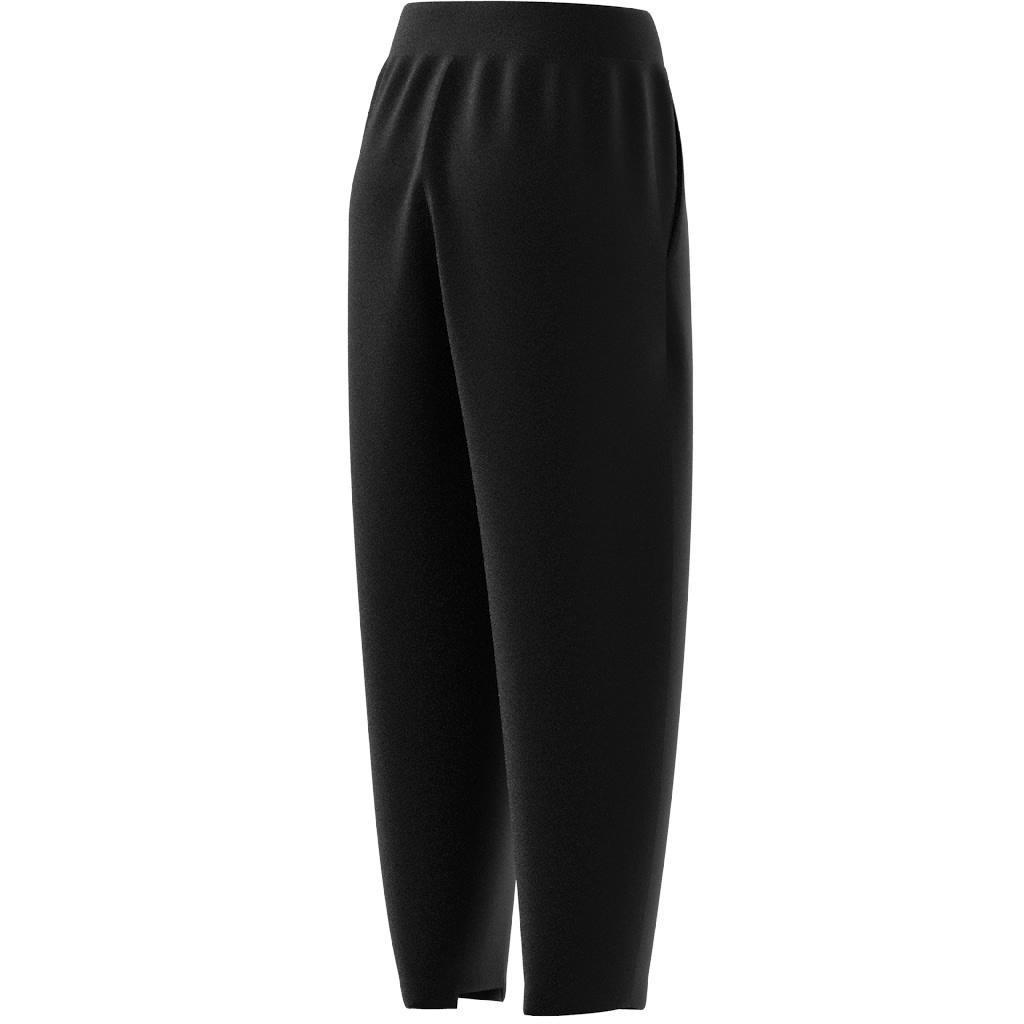 Lounge French Terry Barrel-Leg Pants, Black, , large image number 11