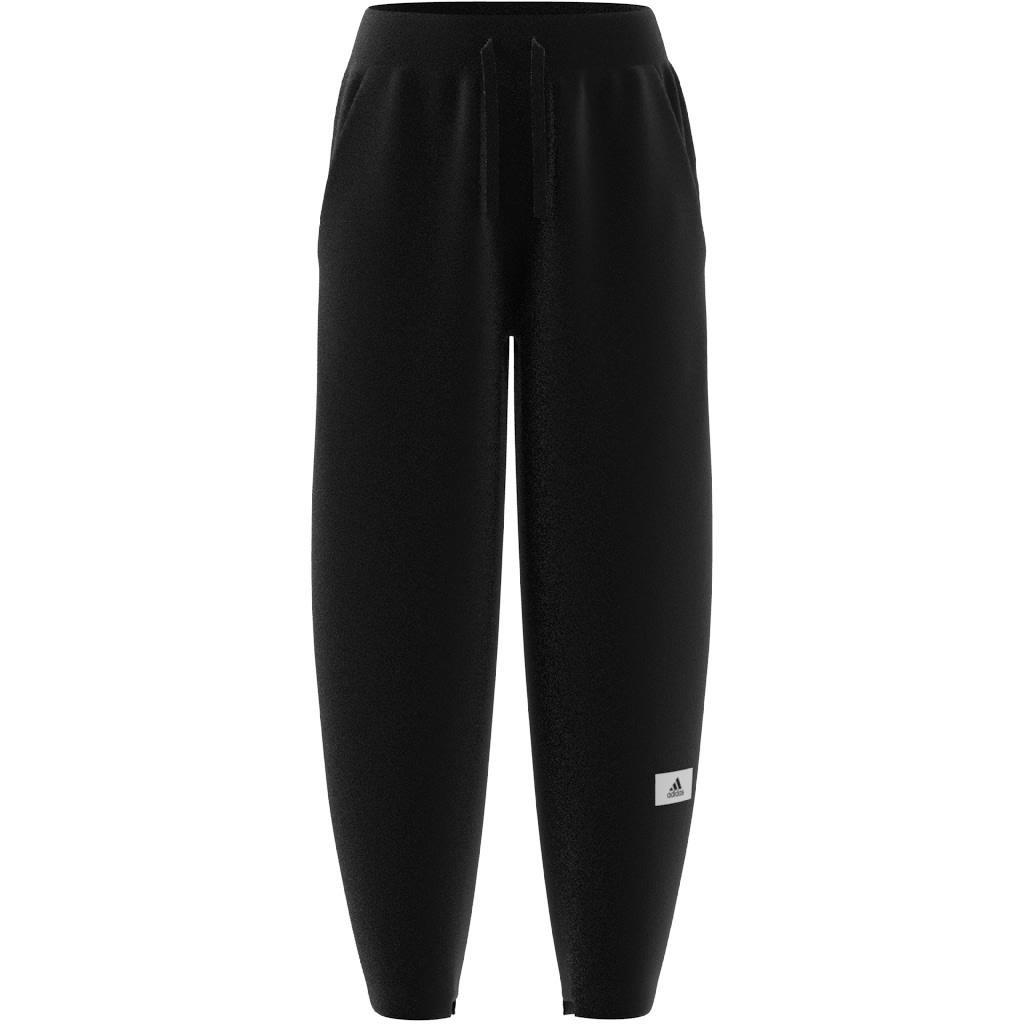 Lounge French Terry Barrel-Leg Pants, Black, , large image number 14