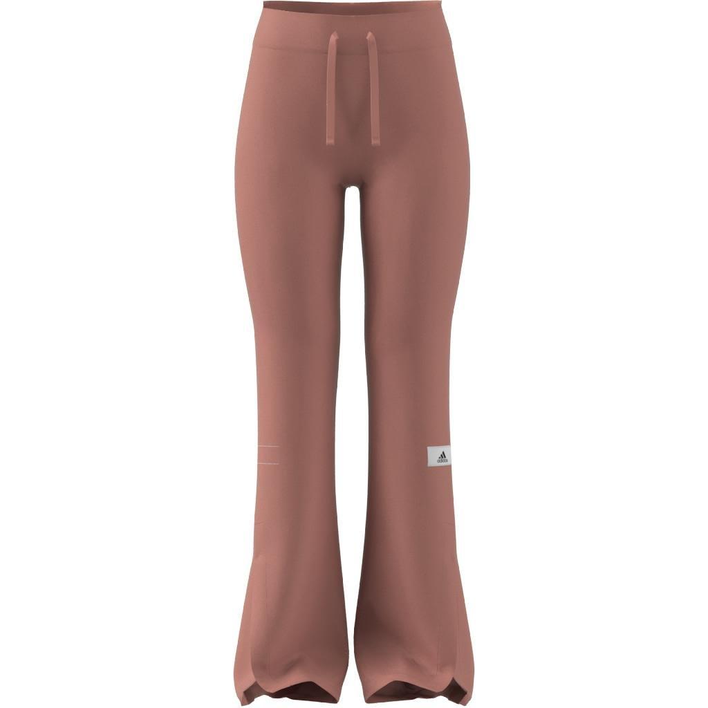 Lounge Ribbed Flared-Leg Joggers, Red, , large image number 5