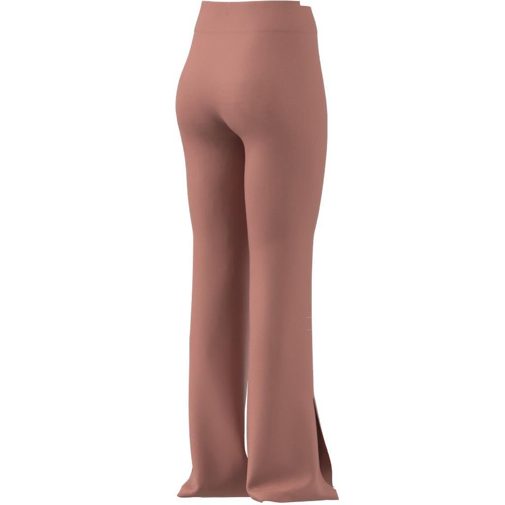 Lounge Ribbed Flared-Leg Joggers, Red, , large image number 7