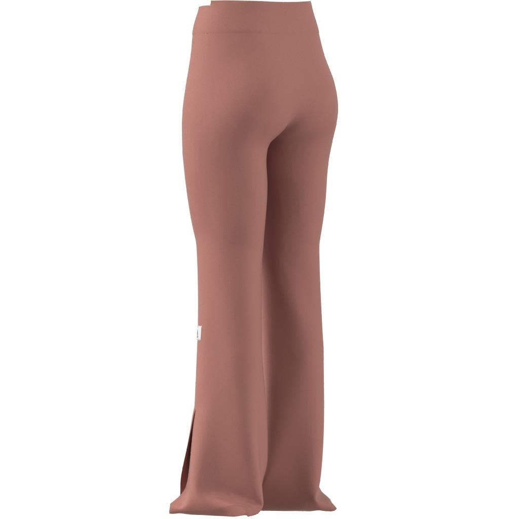 Lounge Ribbed Flared-Leg Joggers, Red, , large image number 8
