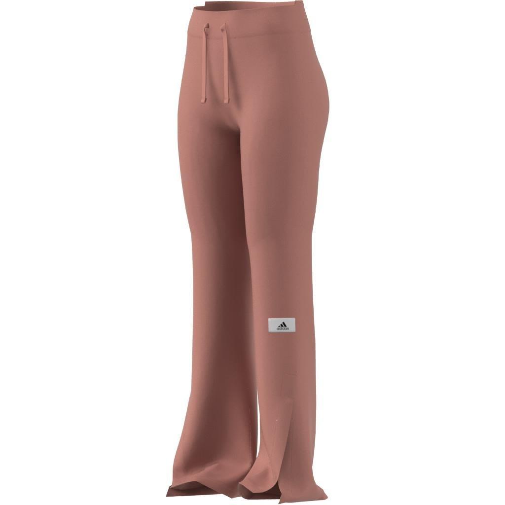 Lounge Ribbed Flared-Leg Joggers, Red, , large image number 9