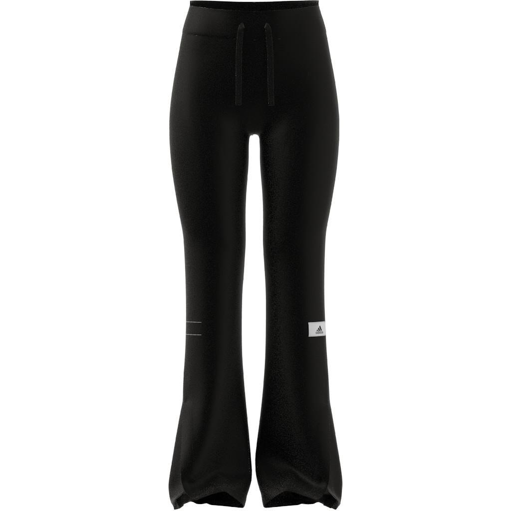 Lounge Ribbed Flared-Leg Joggers, Black, A901_ONE, large image number 5