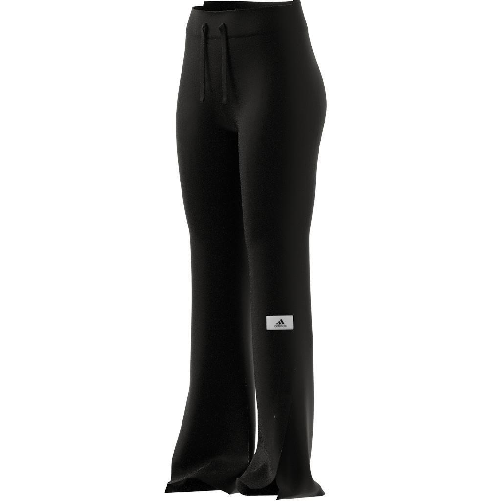 Lounge Ribbed Flared-Leg Joggers, Black, A901_ONE, large image number 12