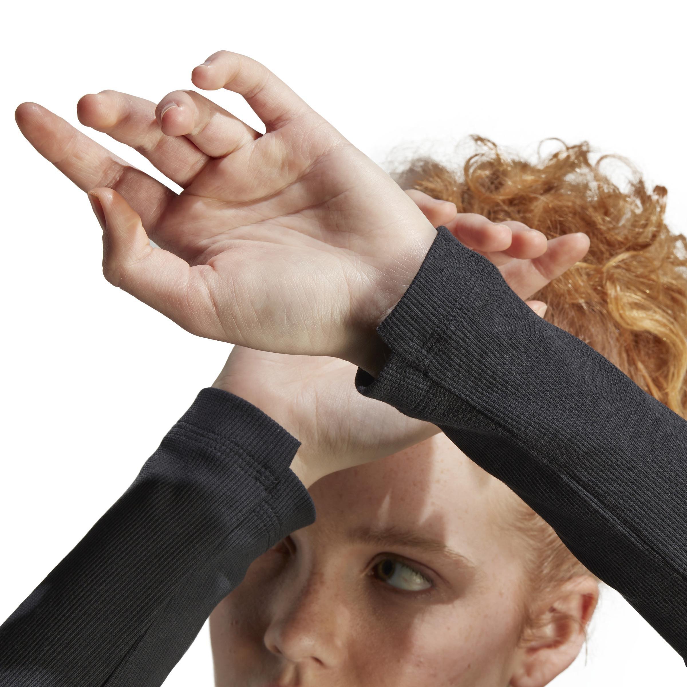 Lounge Ribbed Crop Long-Sleeve Top, Multicolour, A901_ONE, large image number 5