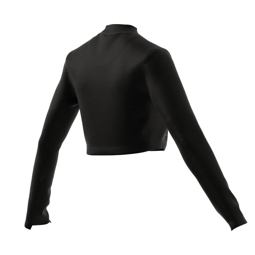 Lounge Ribbed Crop Long-Sleeve Top, Multicolour, A901_ONE, large image number 7