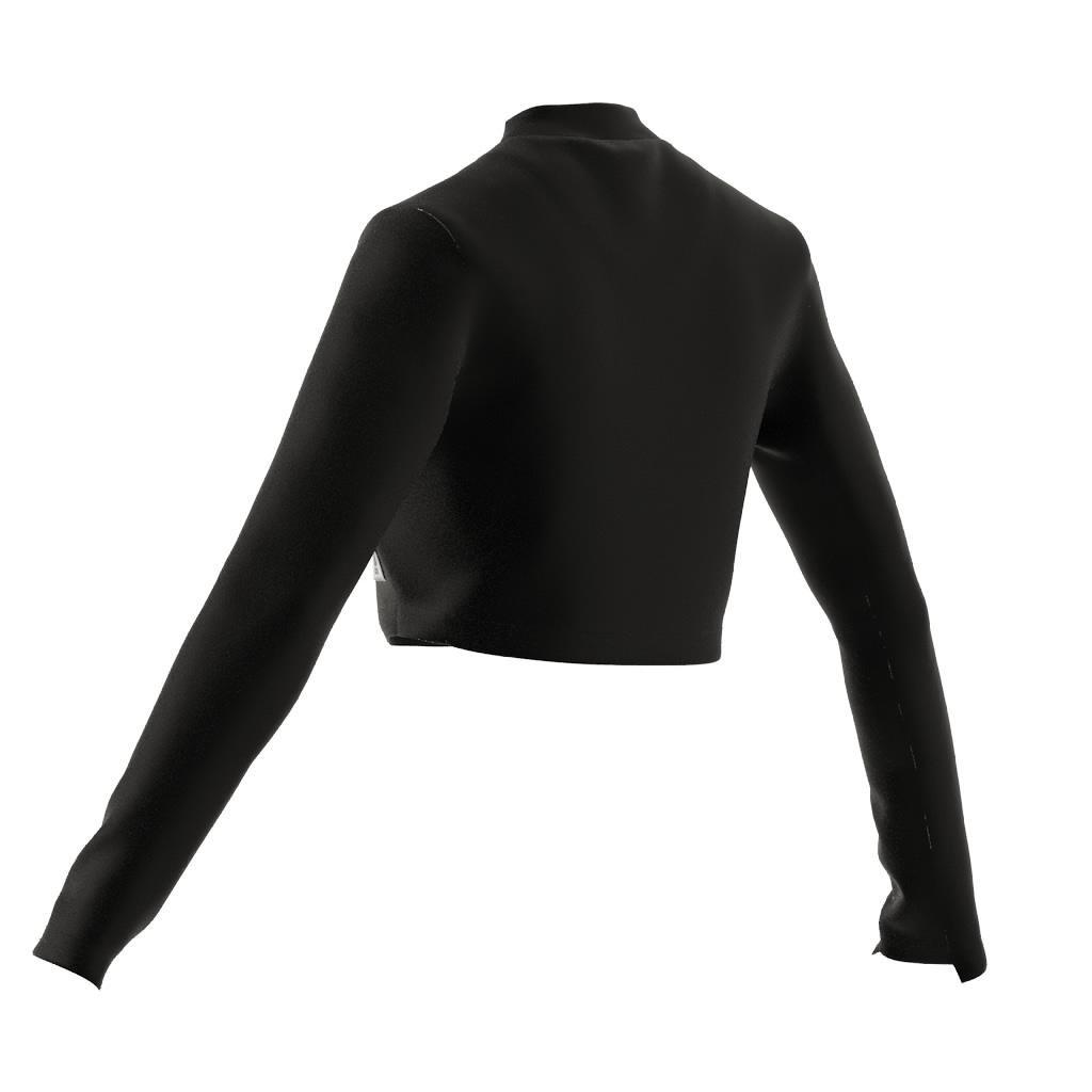 Lounge Ribbed Crop Long-Sleeve Top, Multicolour, A901_ONE, large image number 8