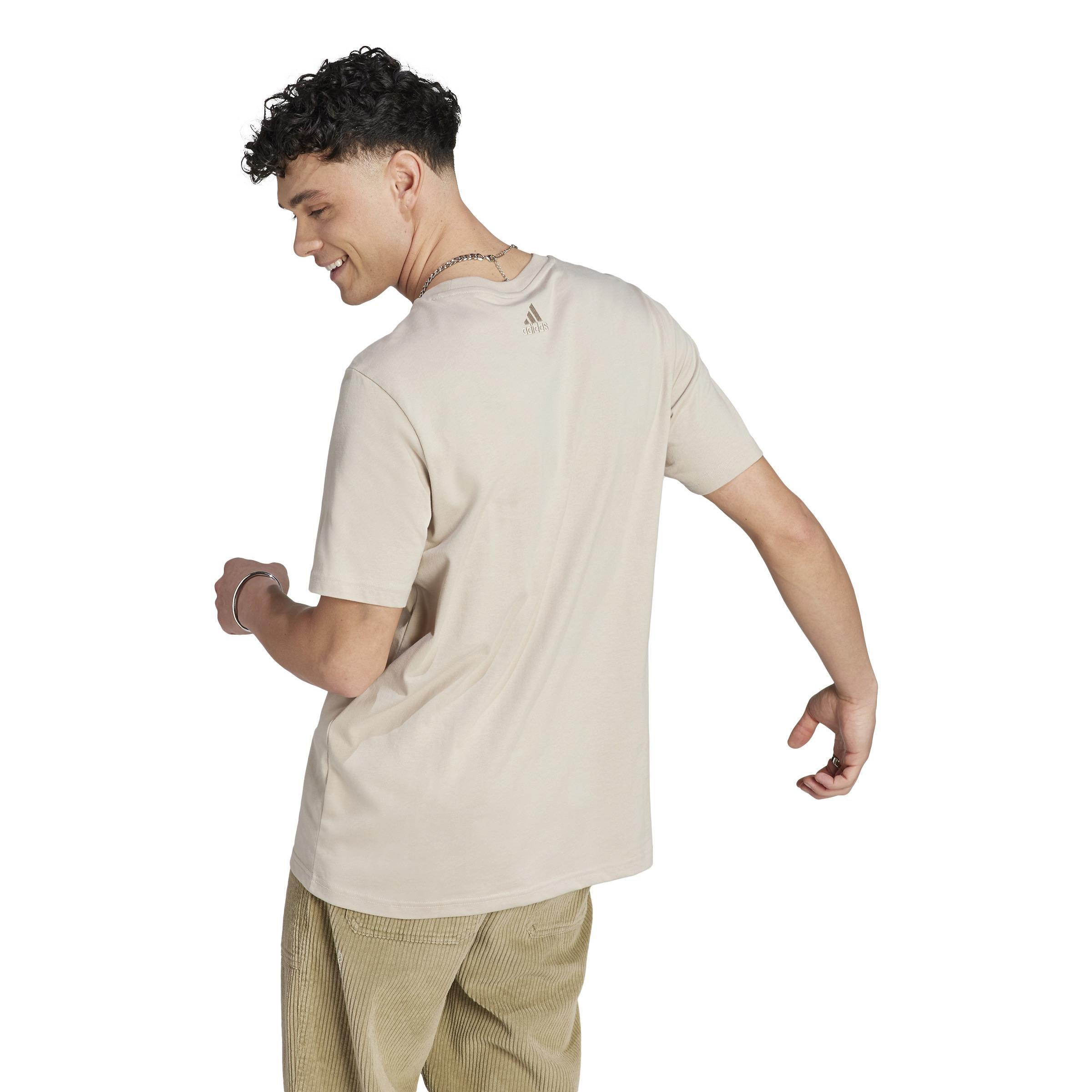 Essentials Single Jersey Big Logo T-Shirt, Beige, A901_ONE, large image number 3