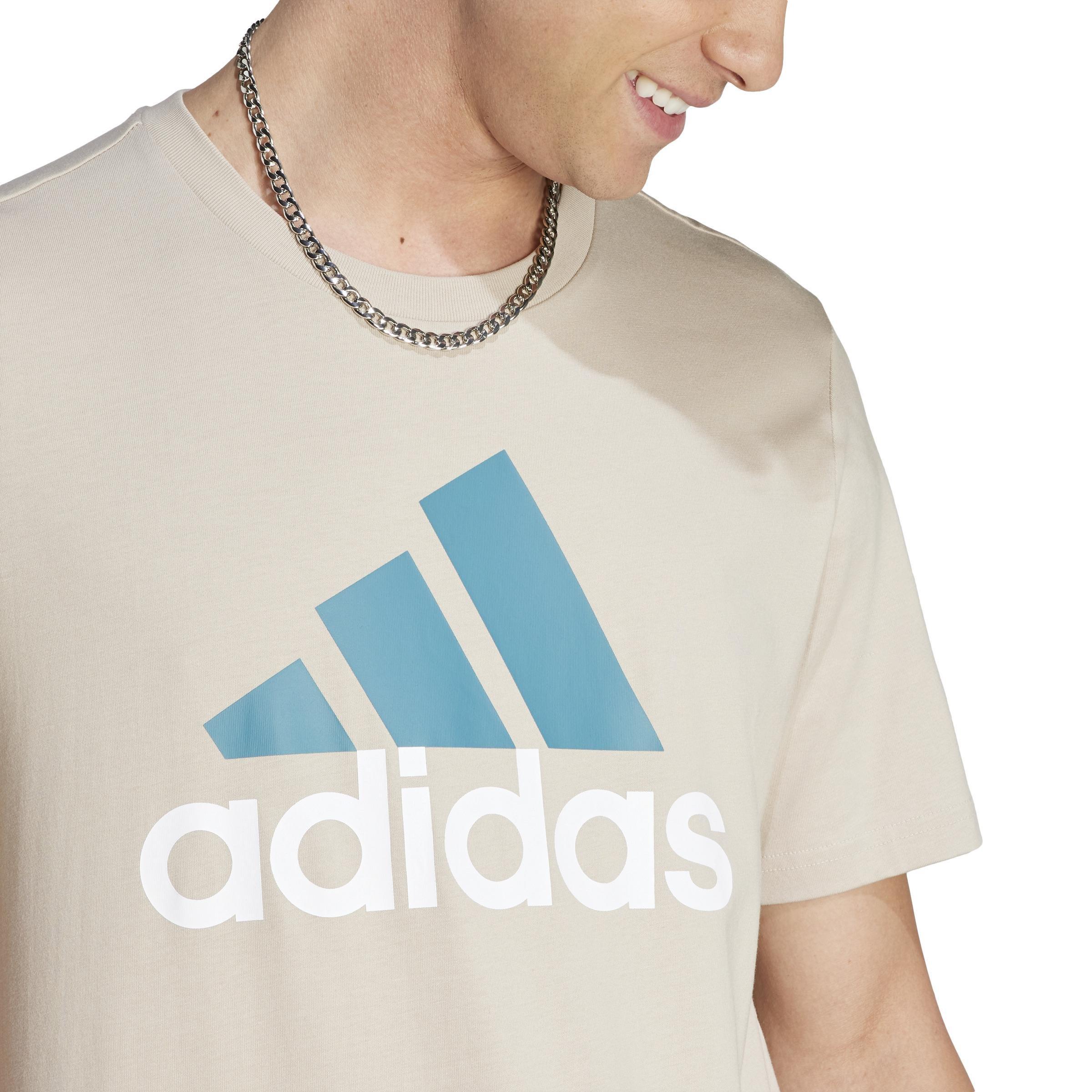 Essentials Single Jersey Big Logo T-Shirt, Beige, A901_ONE, large image number 4