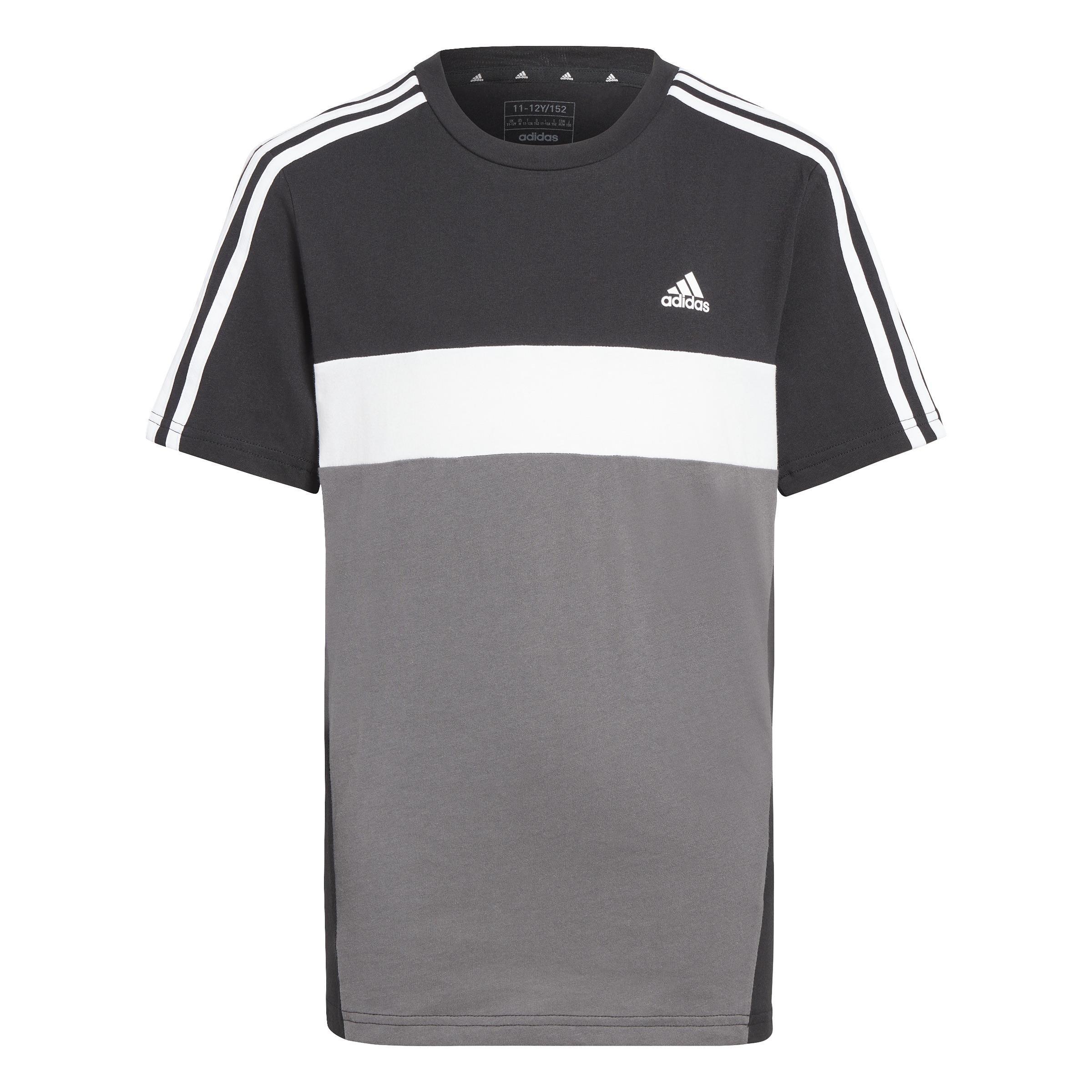 Unisex Kids Tiberio 3-Stripes Colorblock T-Shirt, Black, A901_ONE, large image number 0