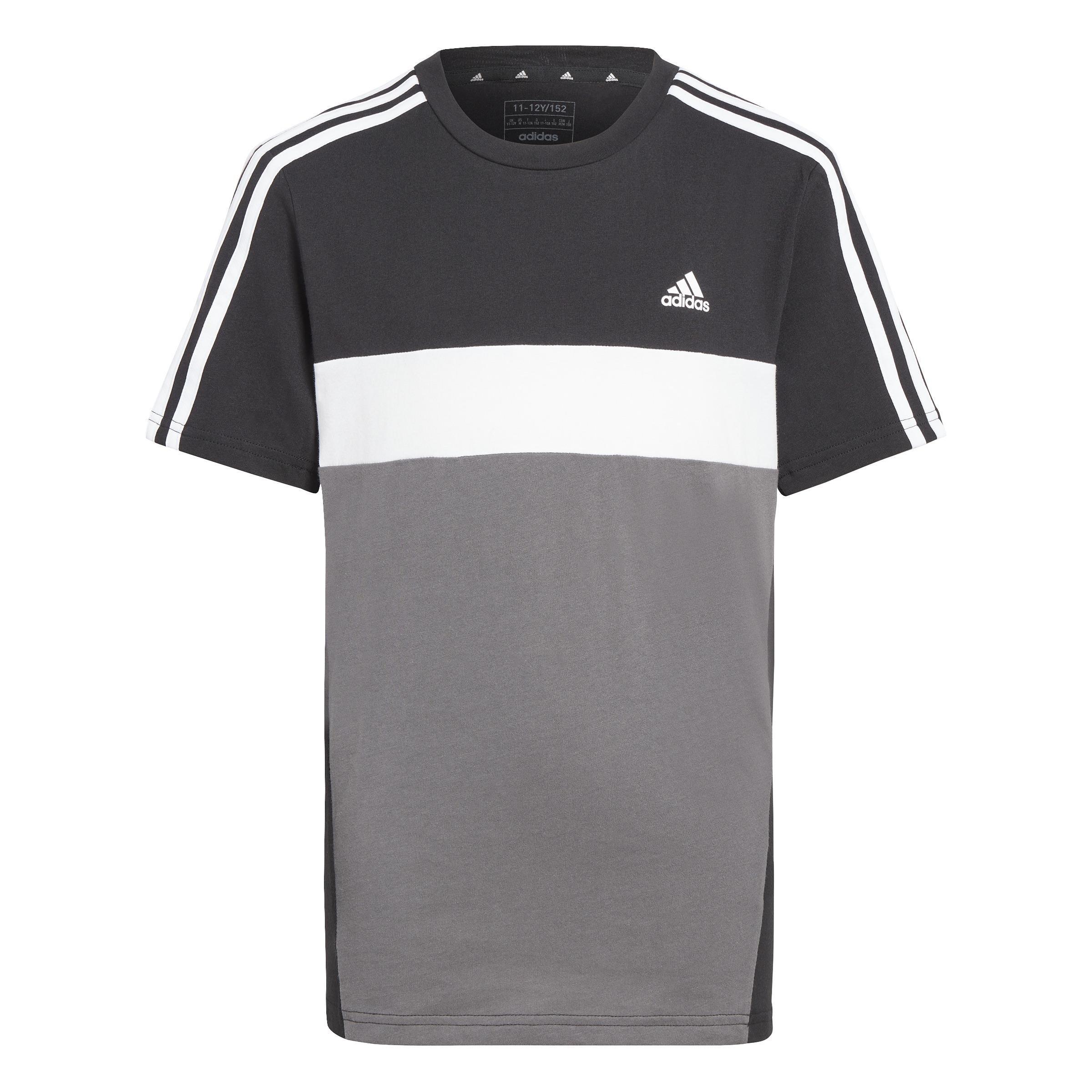 Unisex Kids Tiberio 3-Stripes Colorblock T-Shirt, Black, A901_ONE, large image number 1