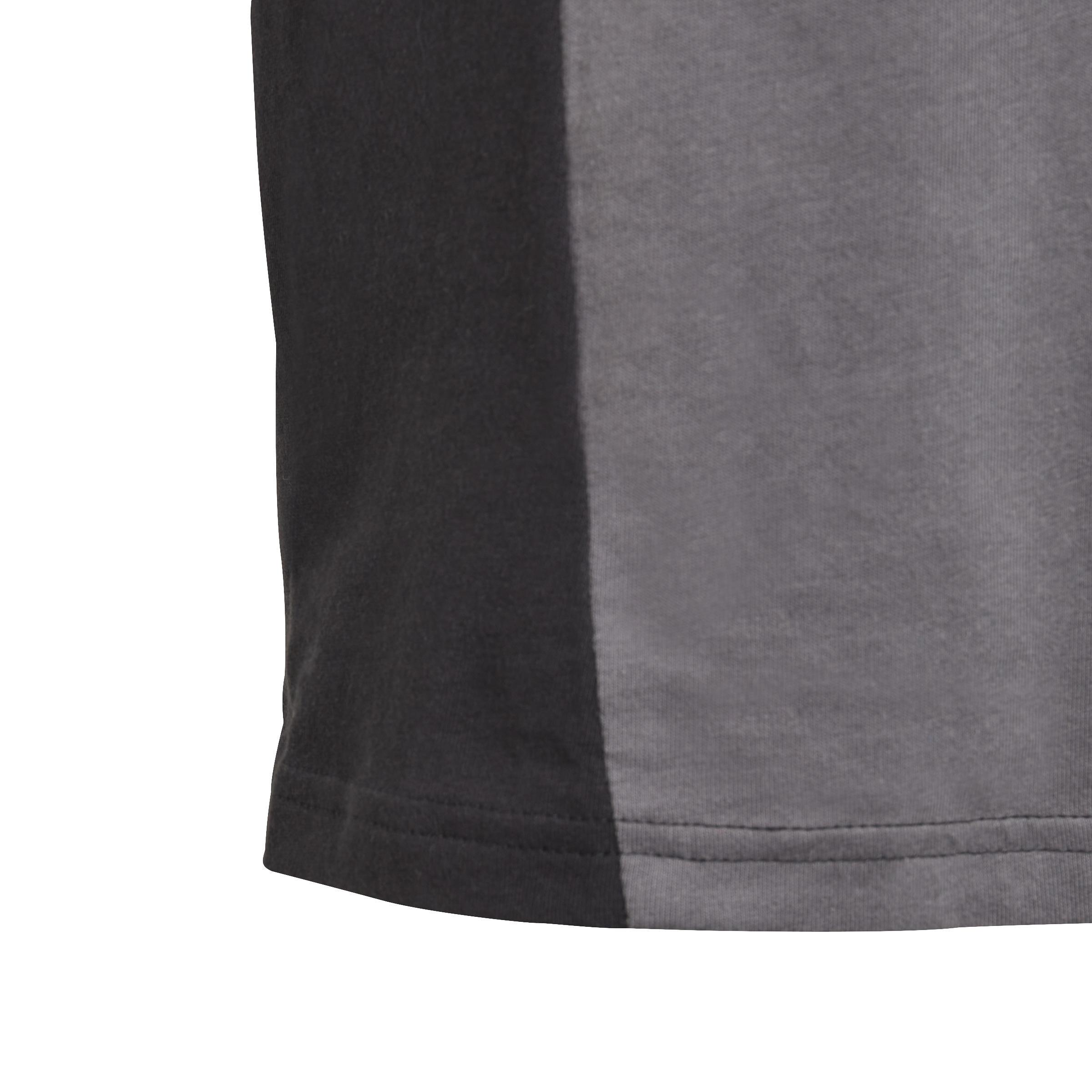 Unisex Kids Tiberio 3-Stripes Colorblock T-Shirt, Black, A901_ONE, large image number 3
