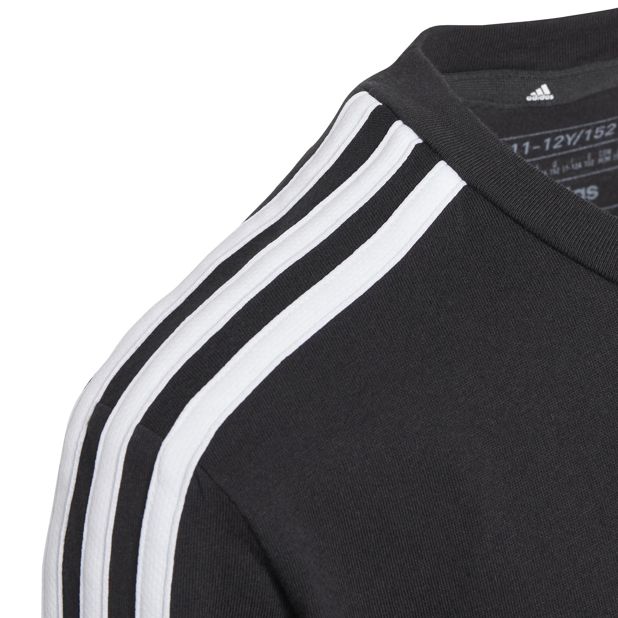 Unisex Kids Tiberio 3-Stripes Colorblock T-Shirt, Black, A901_ONE, large image number 4