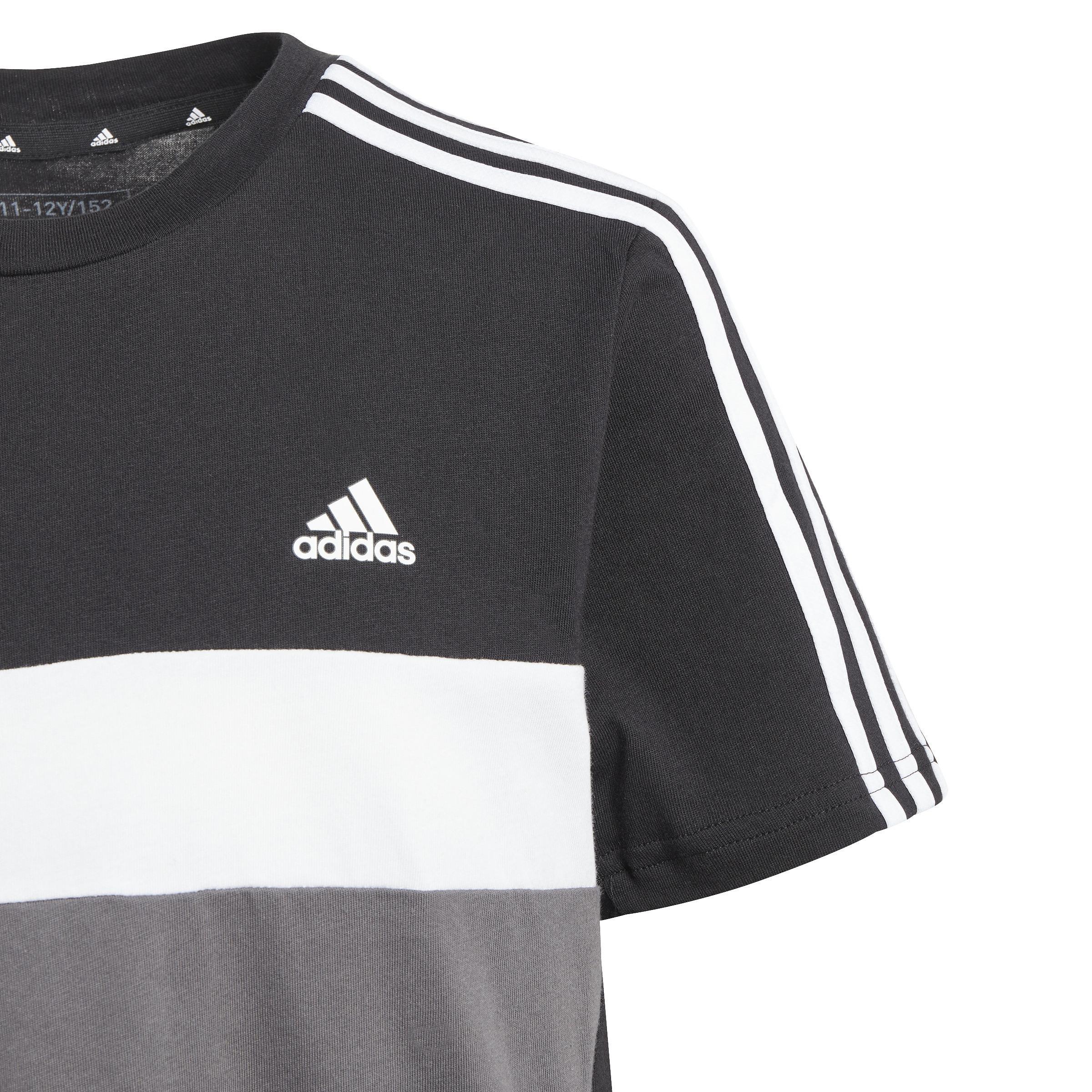 Unisex Kids Tiberio 3-Stripes Colorblock T-Shirt, Black, A901_ONE, large image number 5